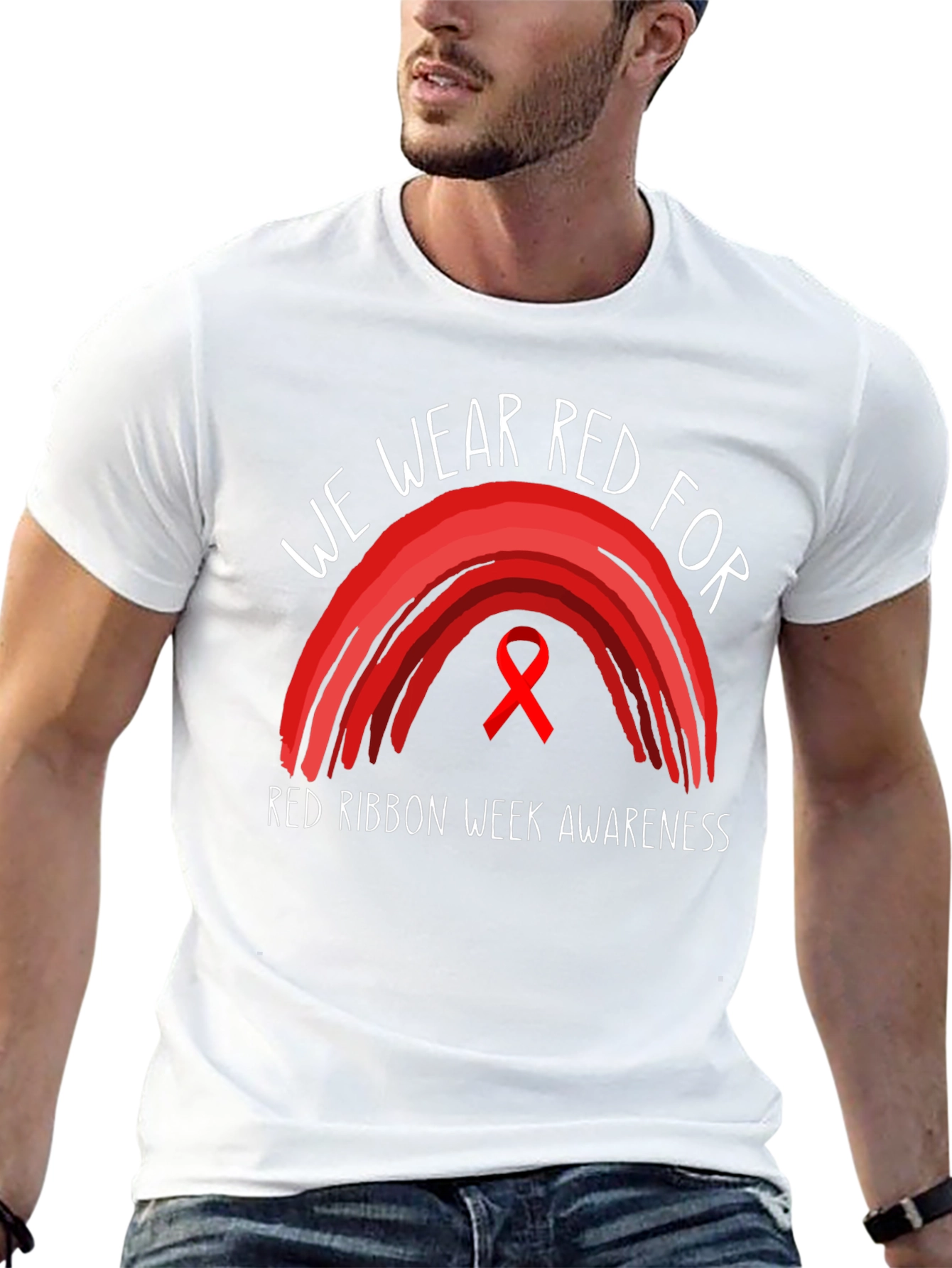 Red Ribbon Week Awareness Graphic Tee