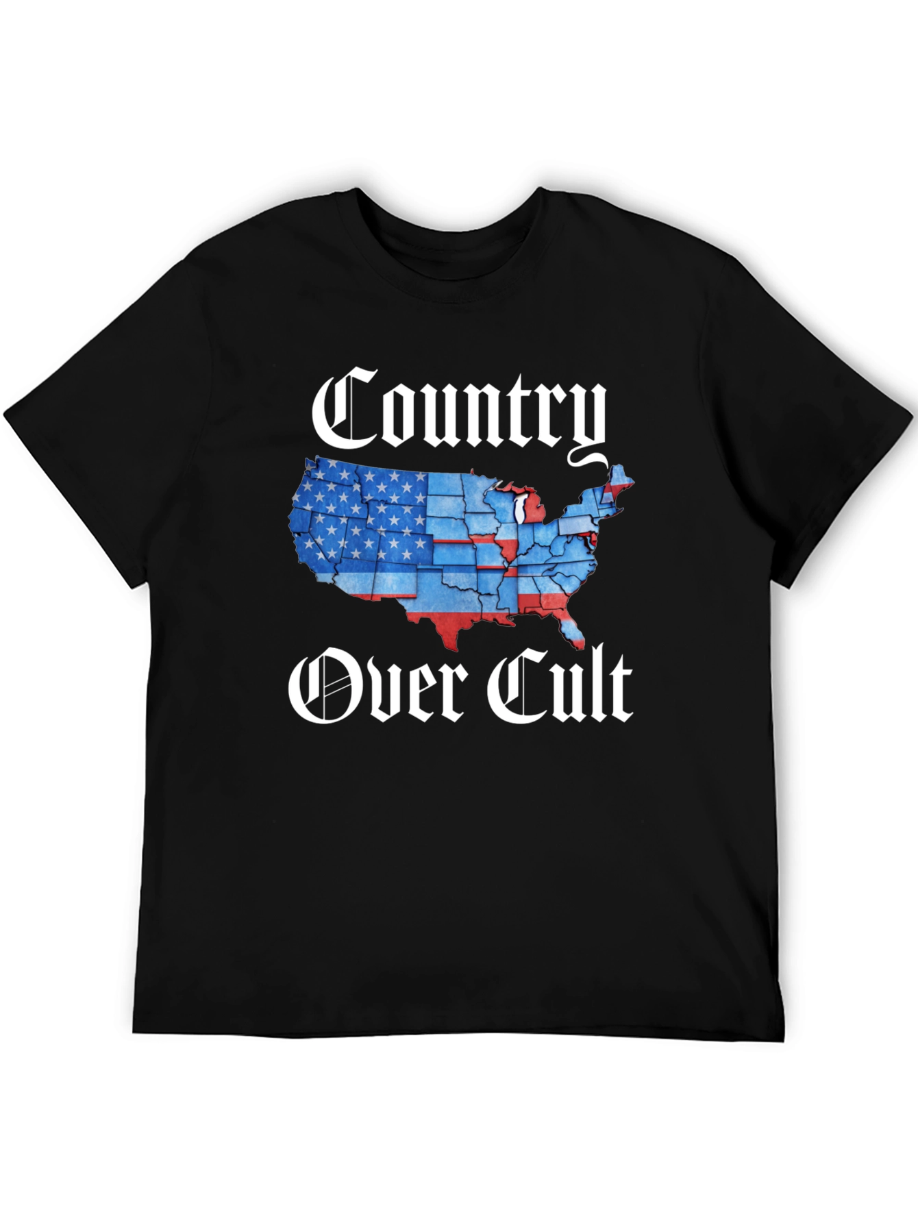 Country Over Cult Graphic T-Shirt USA Patriotic Tee