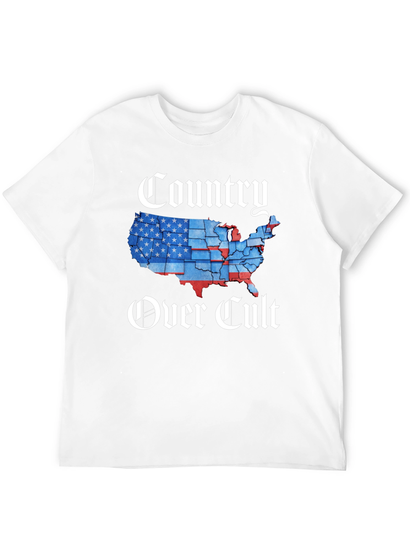 Country Over Cult Graphic T-Shirt USA Patriotic Tee