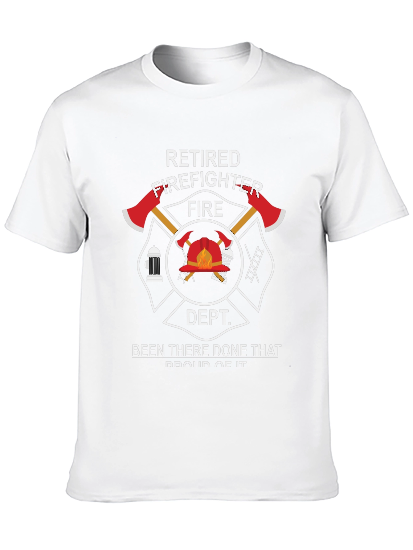 Retired Firefighter Black Graphic T-Shirt