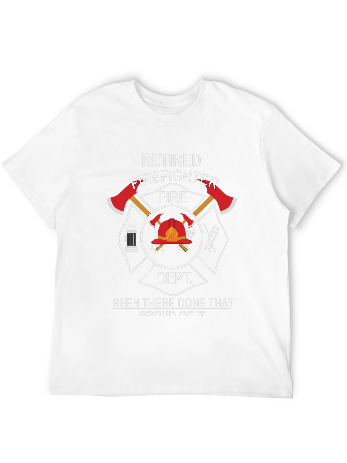 Retired Firefighter Black Graphic T-Shirt