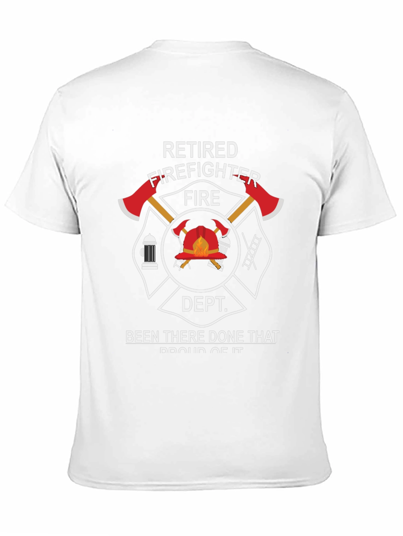 Retired Firefighter Black Graphic T-Shirt