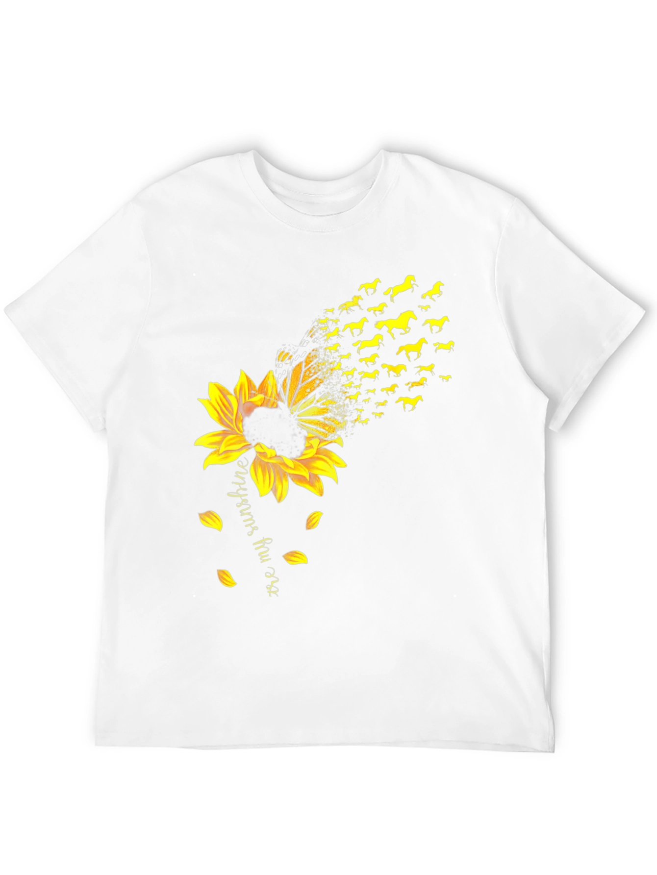 Sunflower Butterfly Horse Graphic Tee