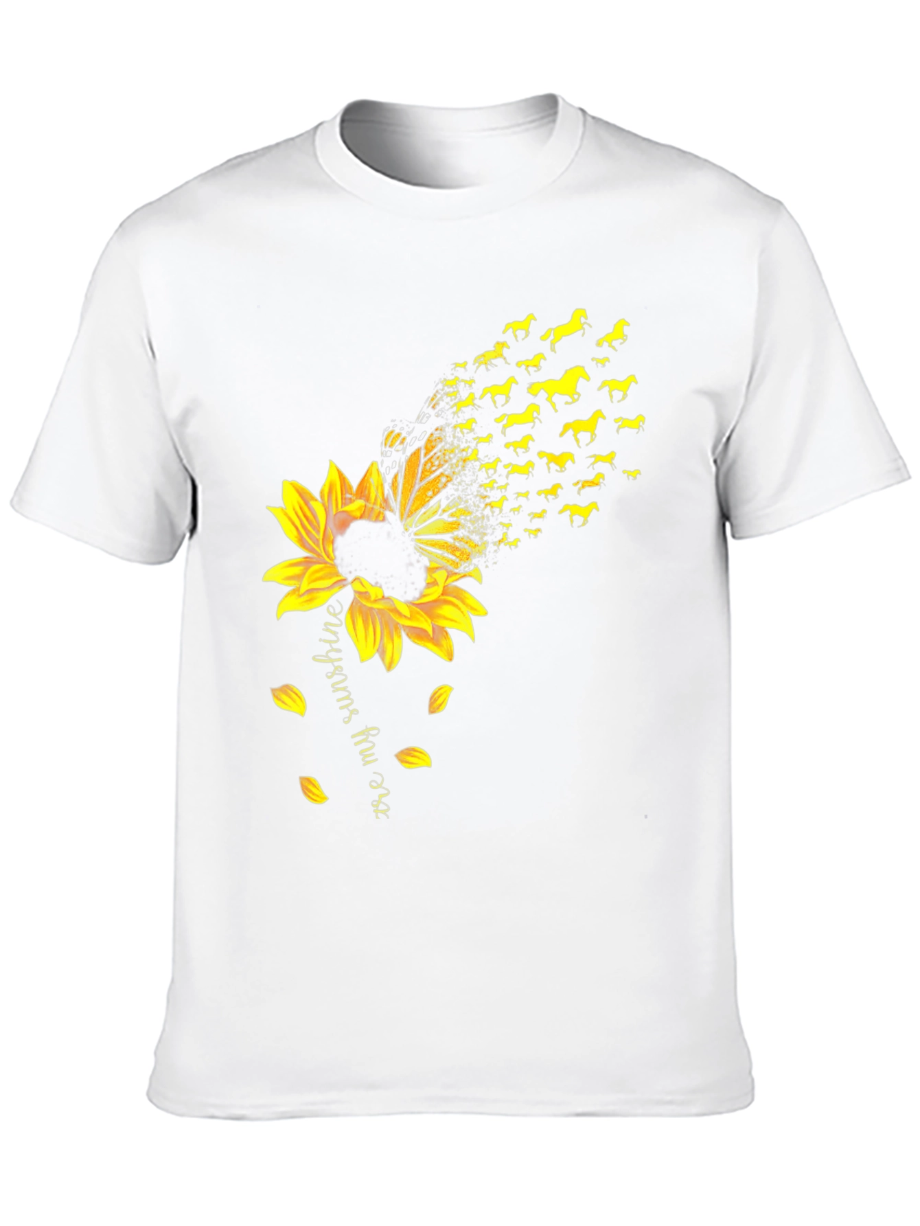 Sunflower Butterfly Horse Graphic Tee