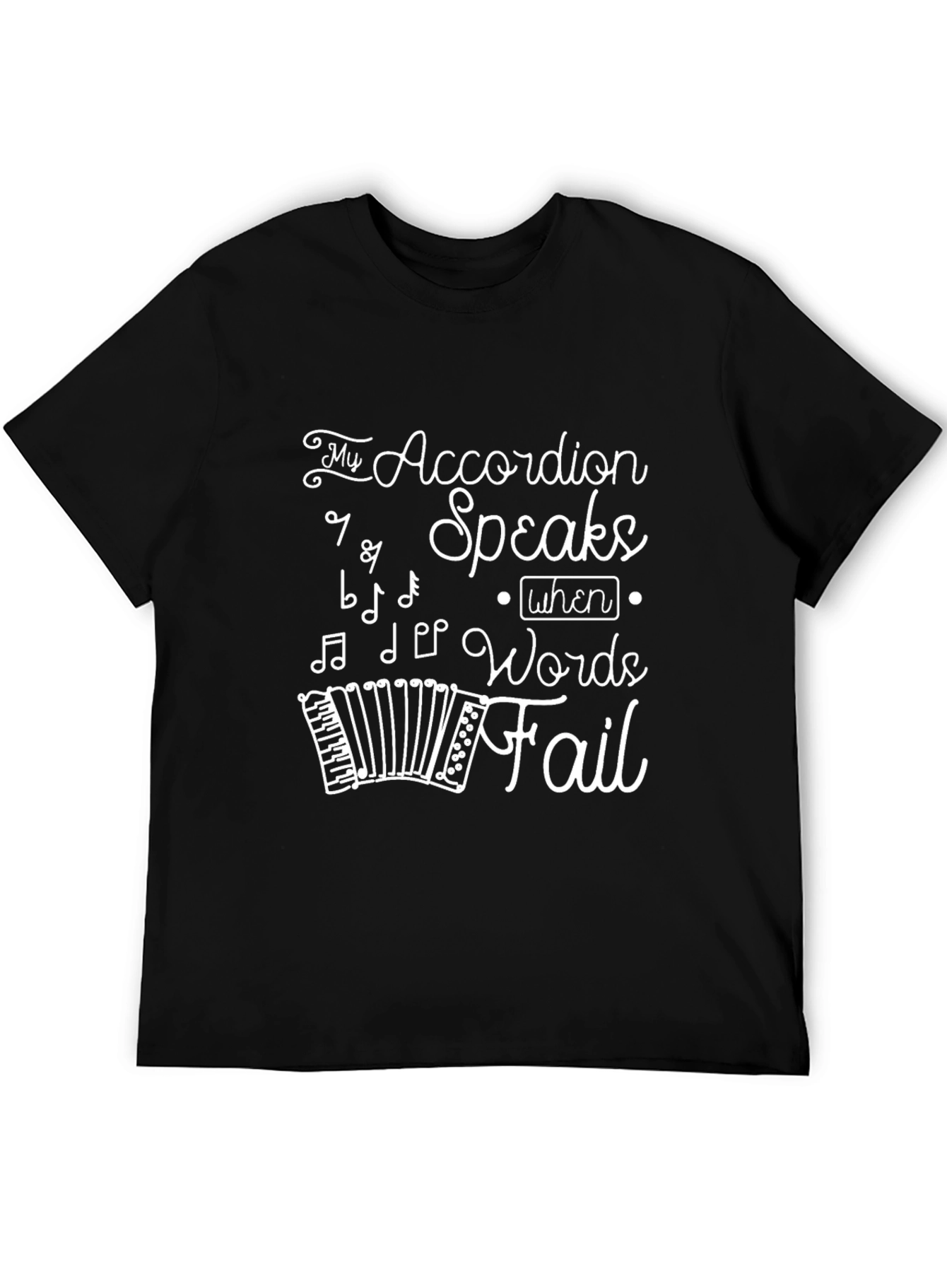 Accordion Speaks T-Shirt: Music Lover Tee