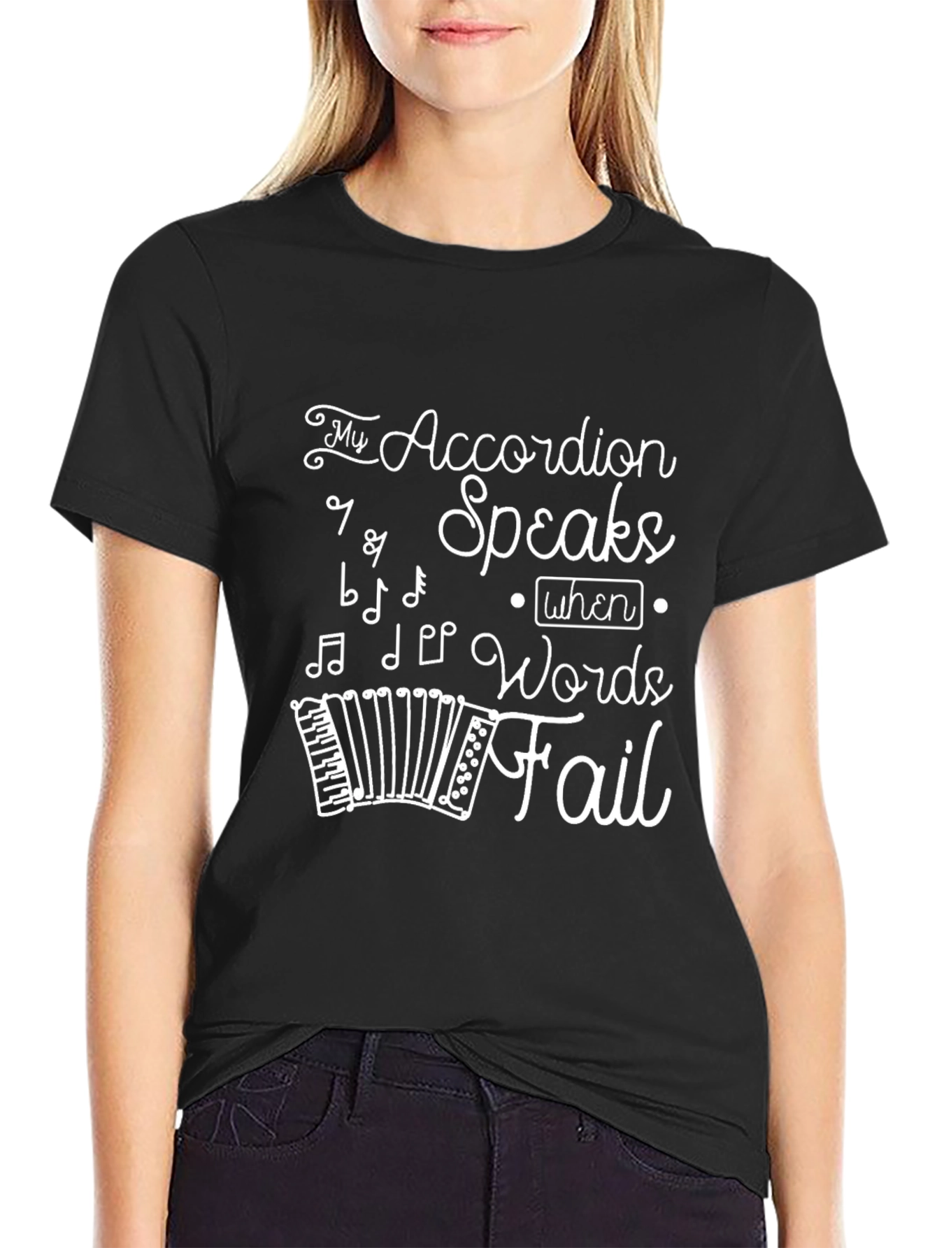 Accordion Speaks T-Shirt: Music Lover Tee