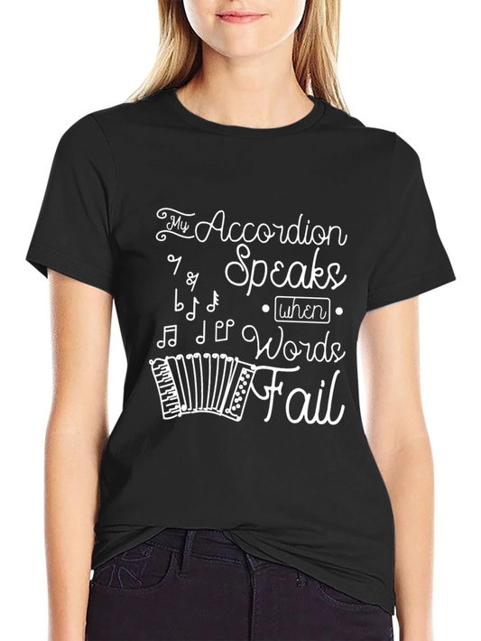 Accordion Speaks T-Shirt: Music Lover Tee