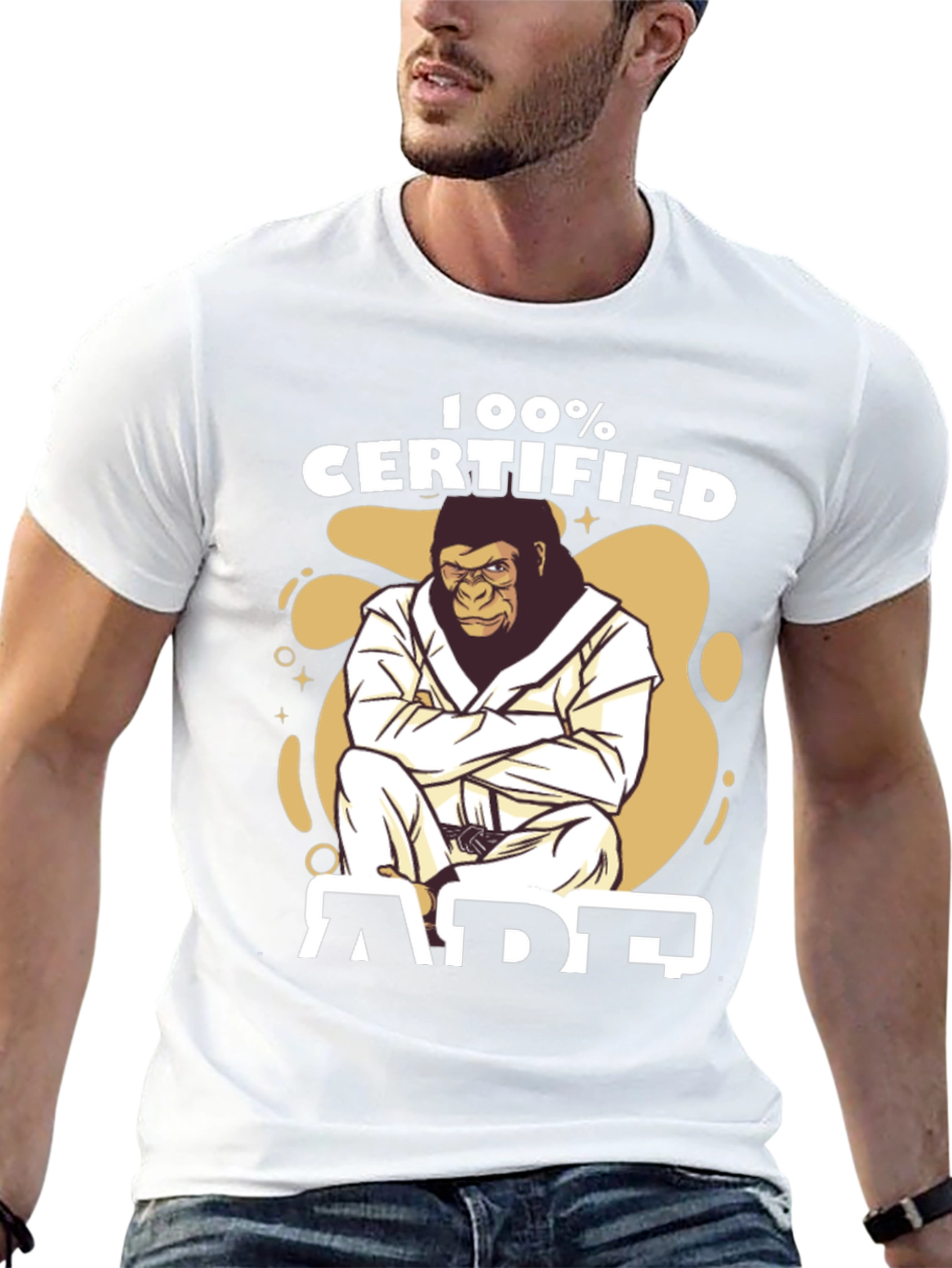Certified Ape Jiu Jitsu Black T-Shirt