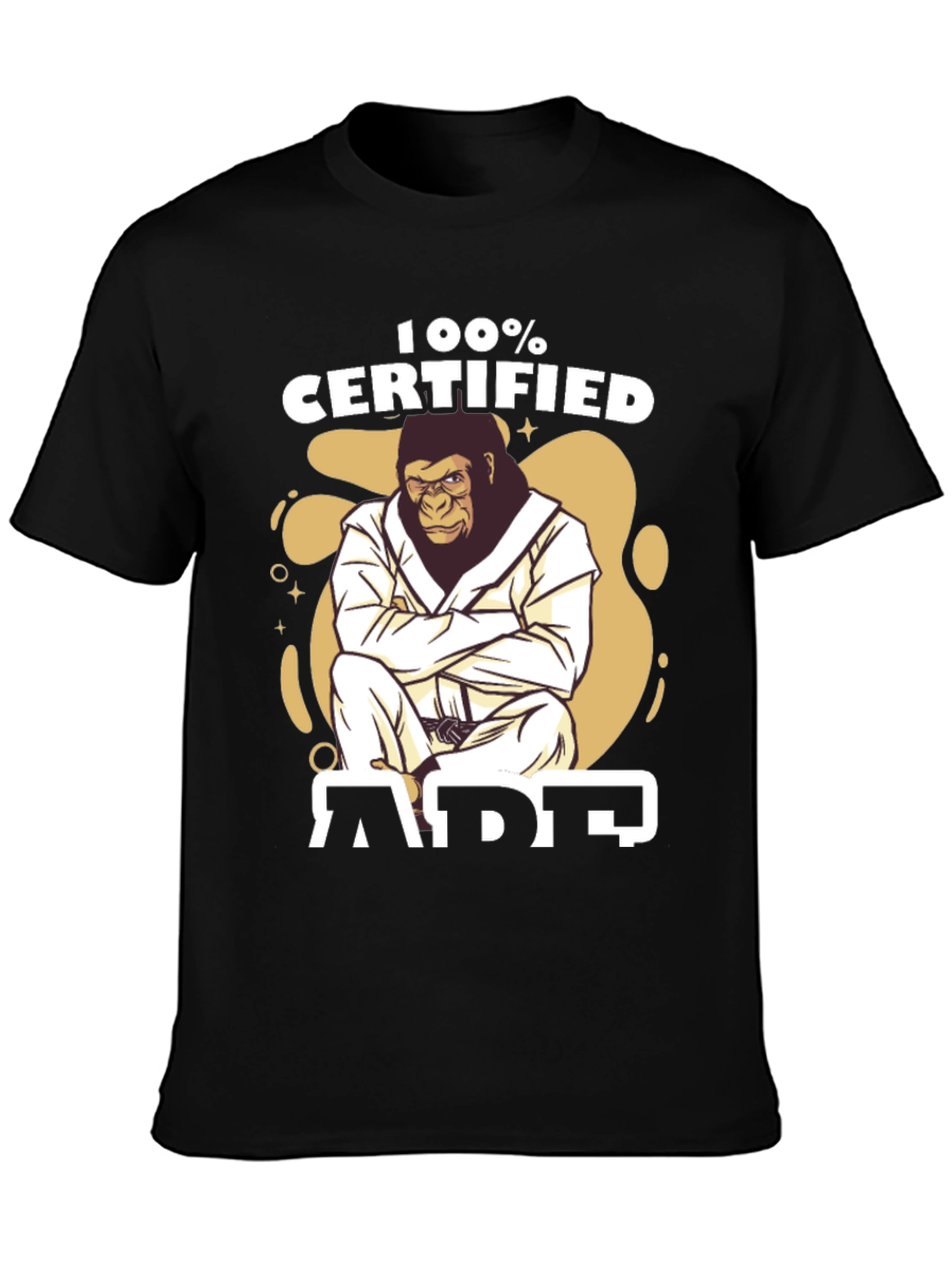 Certified Ape Jiu Jitsu Black T-Shirt