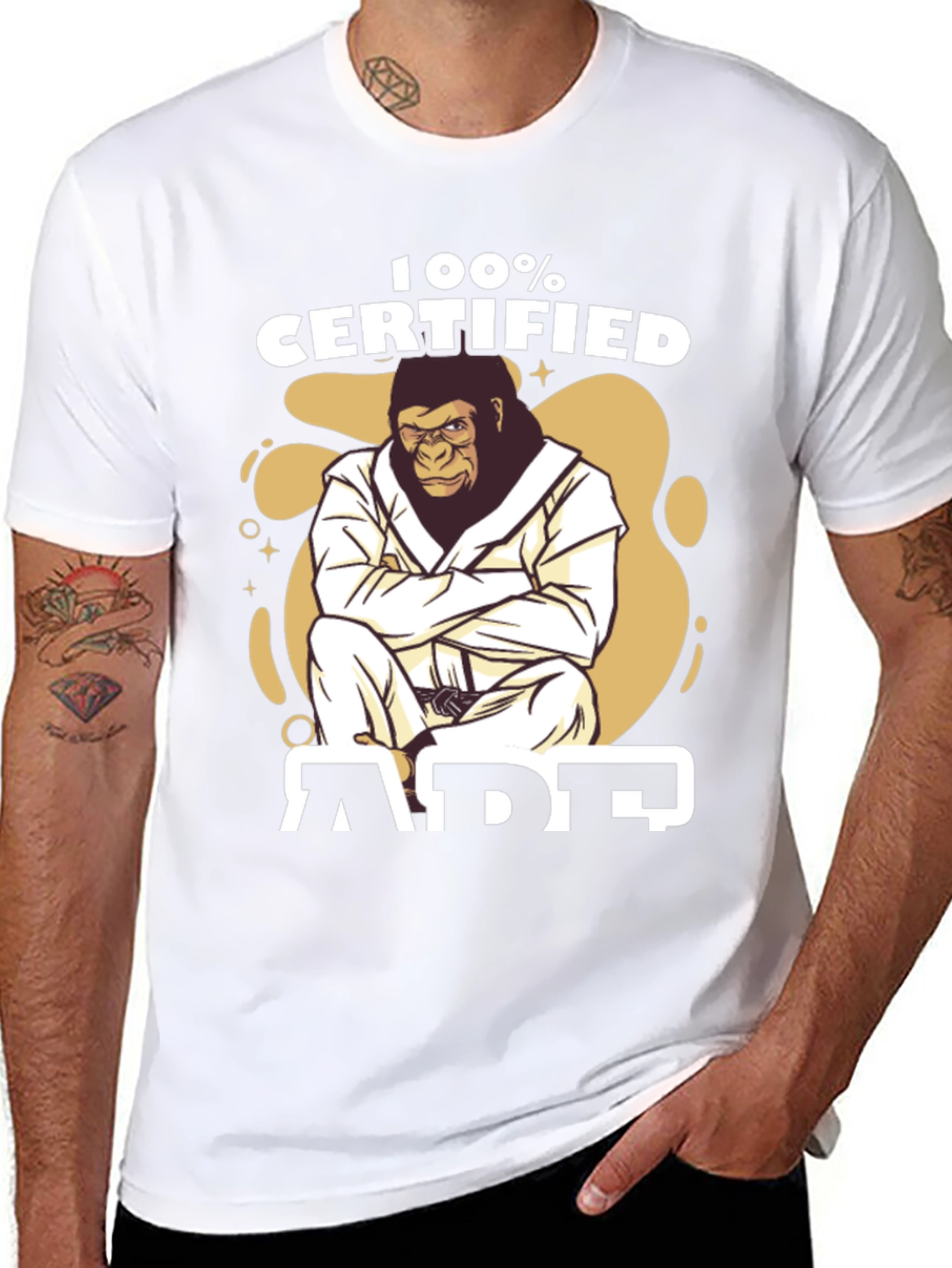 Certified Ape Jiu Jitsu Black T-Shirt