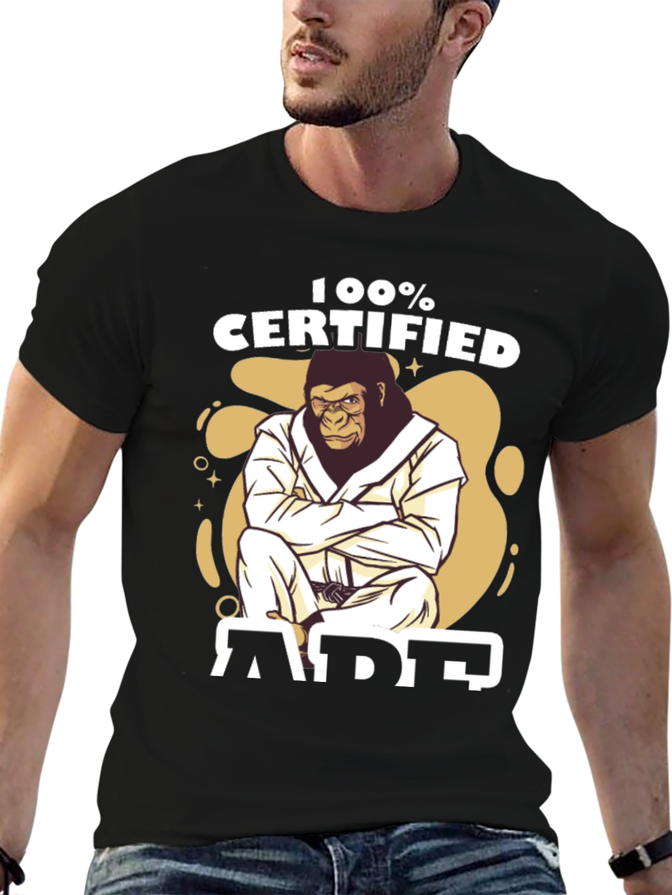 Certified Ape Jiu Jitsu Black T-Shirt