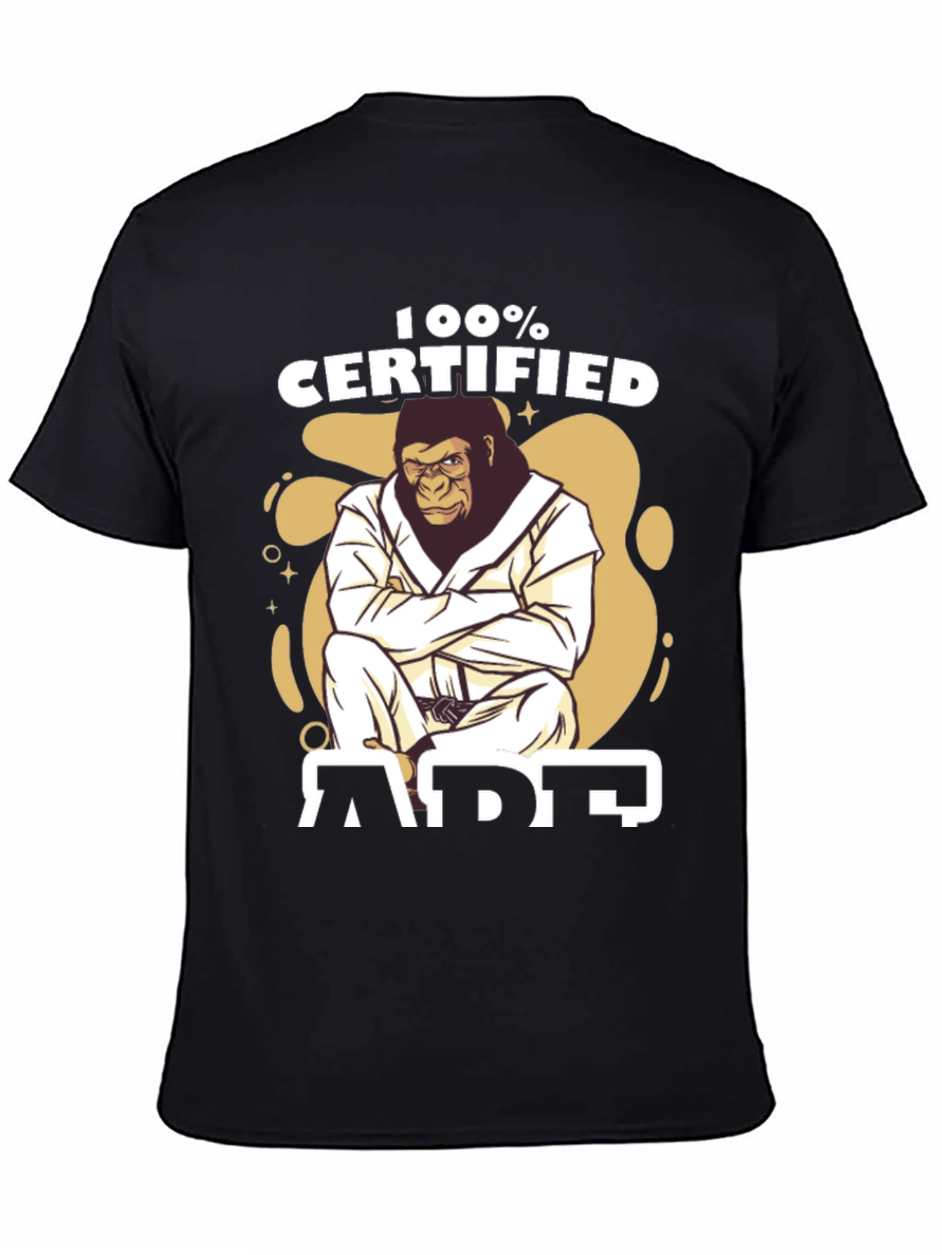 Certified Ape Jiu Jitsu Black T-Shirt