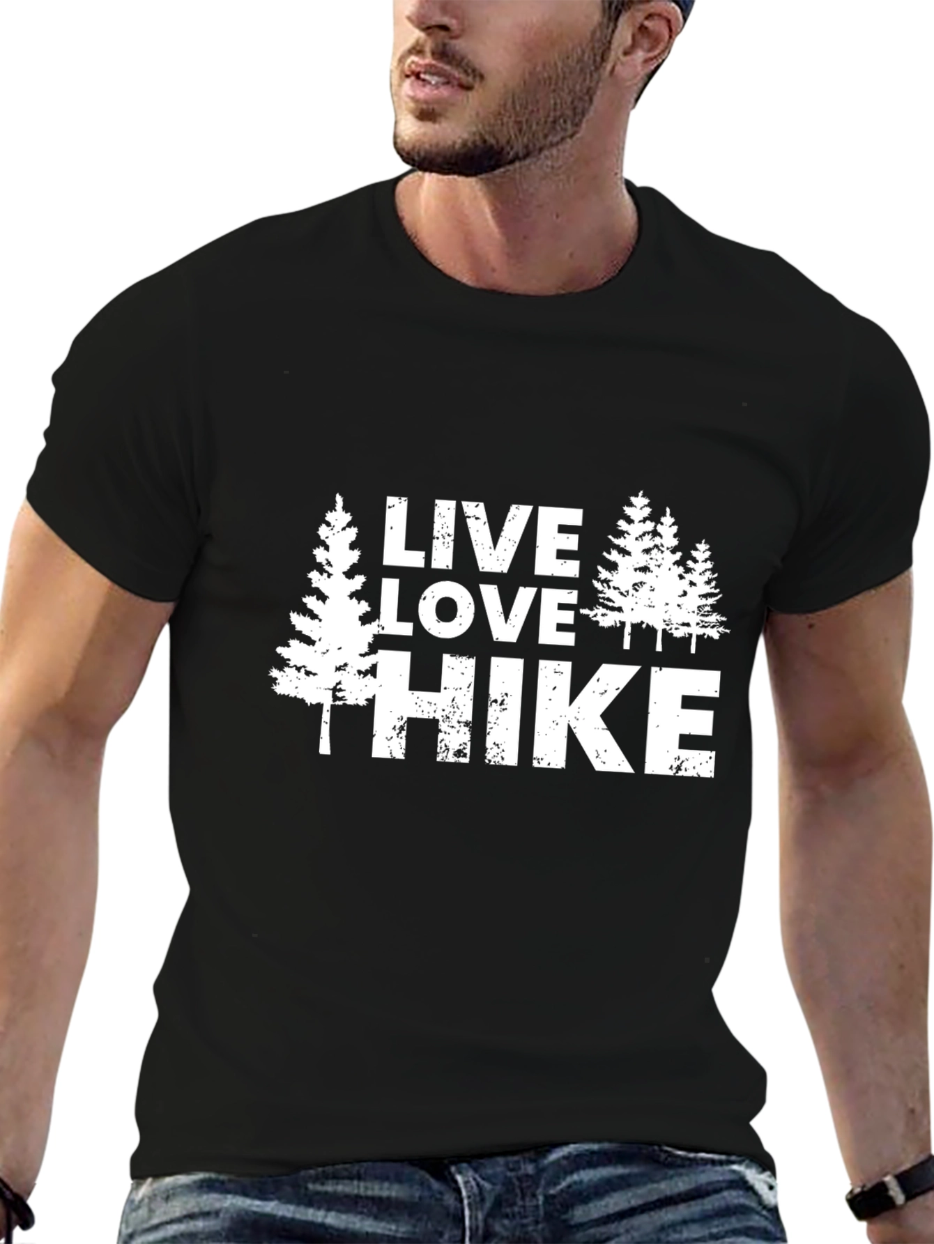 Live Love Hike Graphic Tee - Black