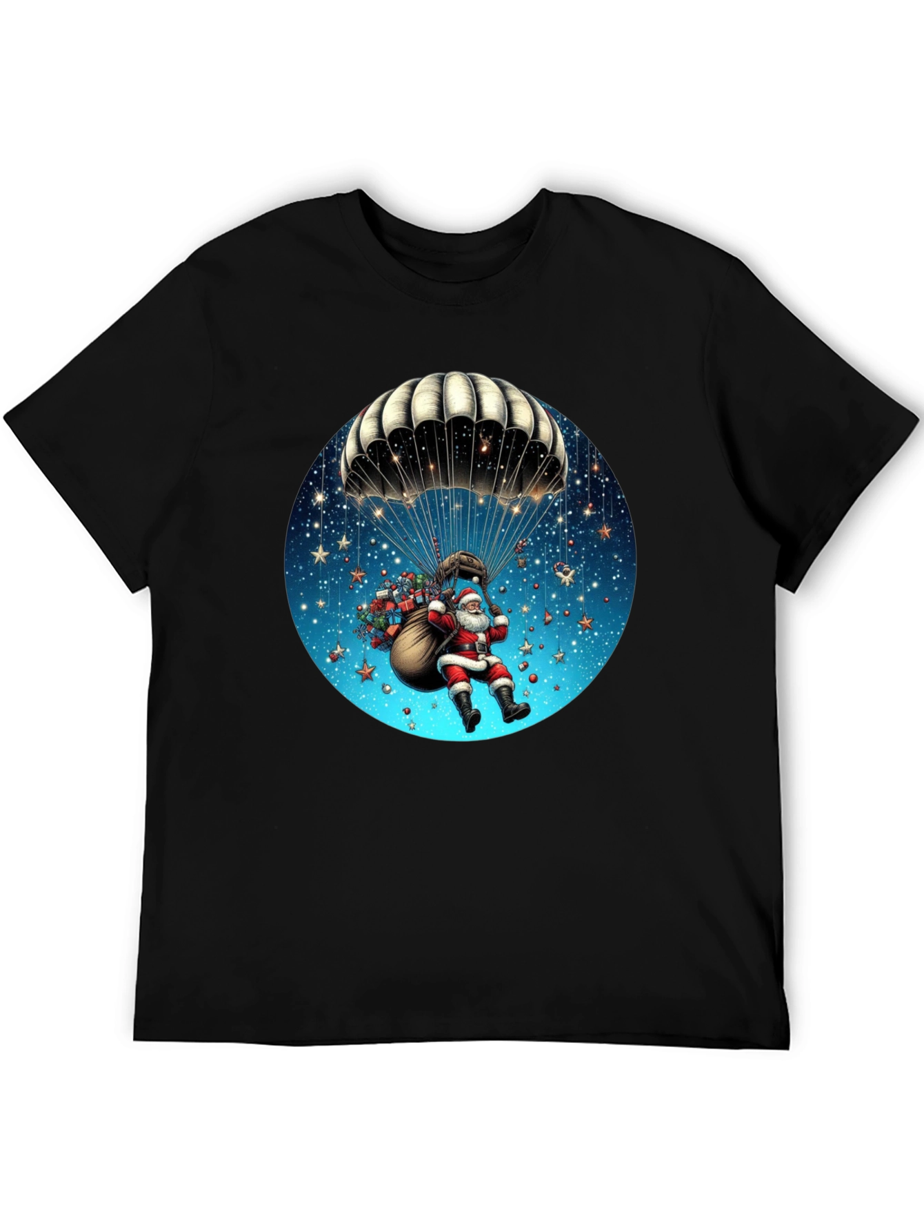 Santa Parachute Graphic Tee