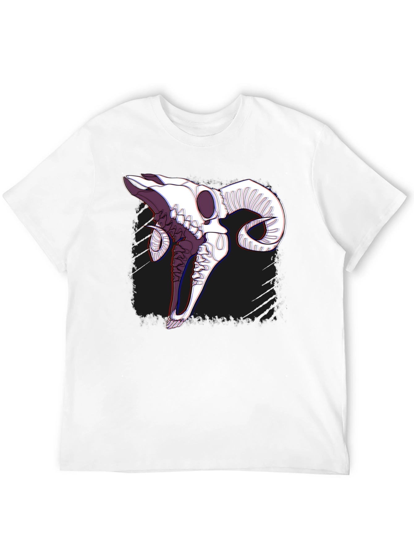 Ram Skull Graphic Black T-Shirt
