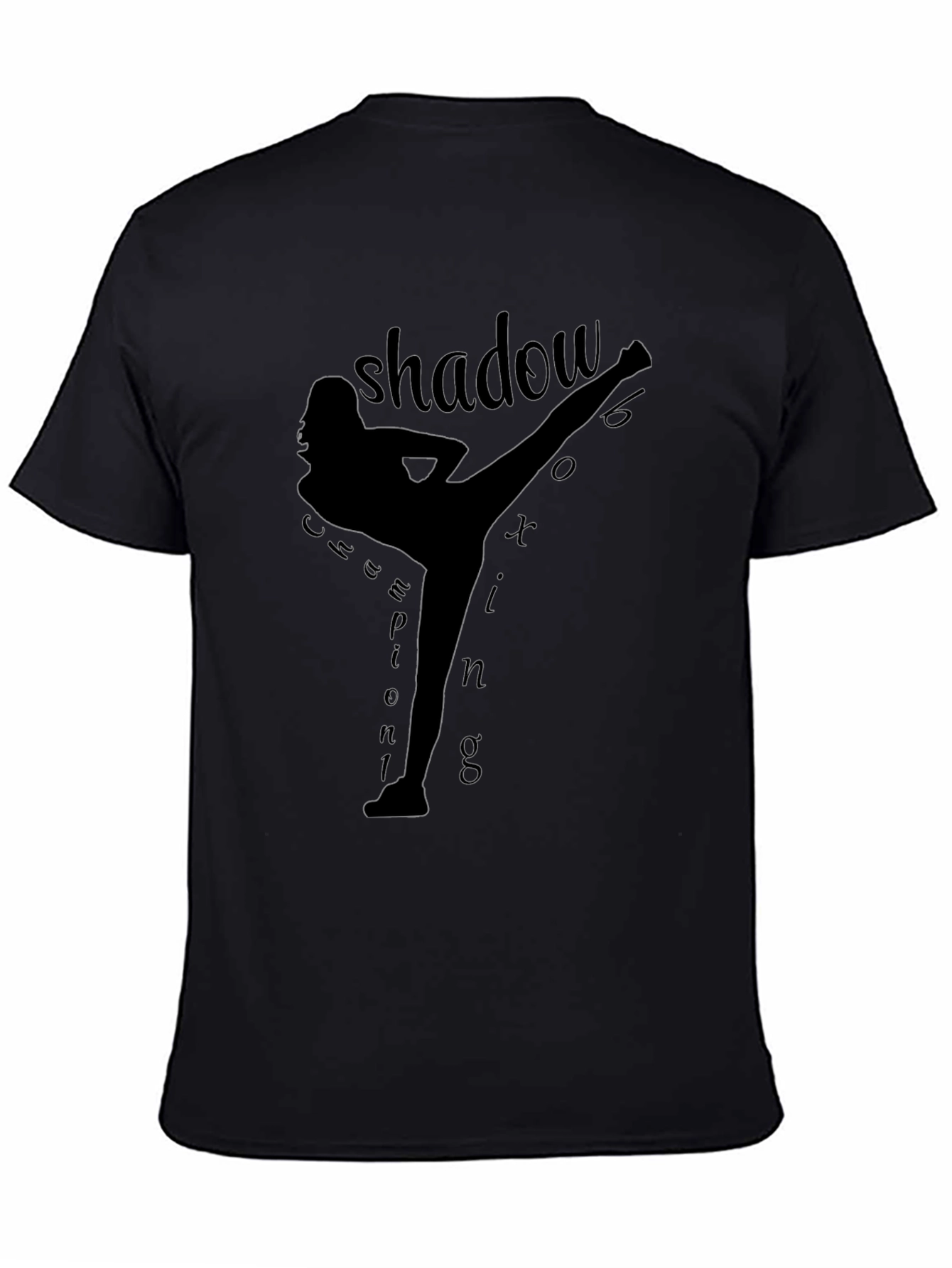 Shadow Boxing Graphic Tee - Martial Arts Silhouette