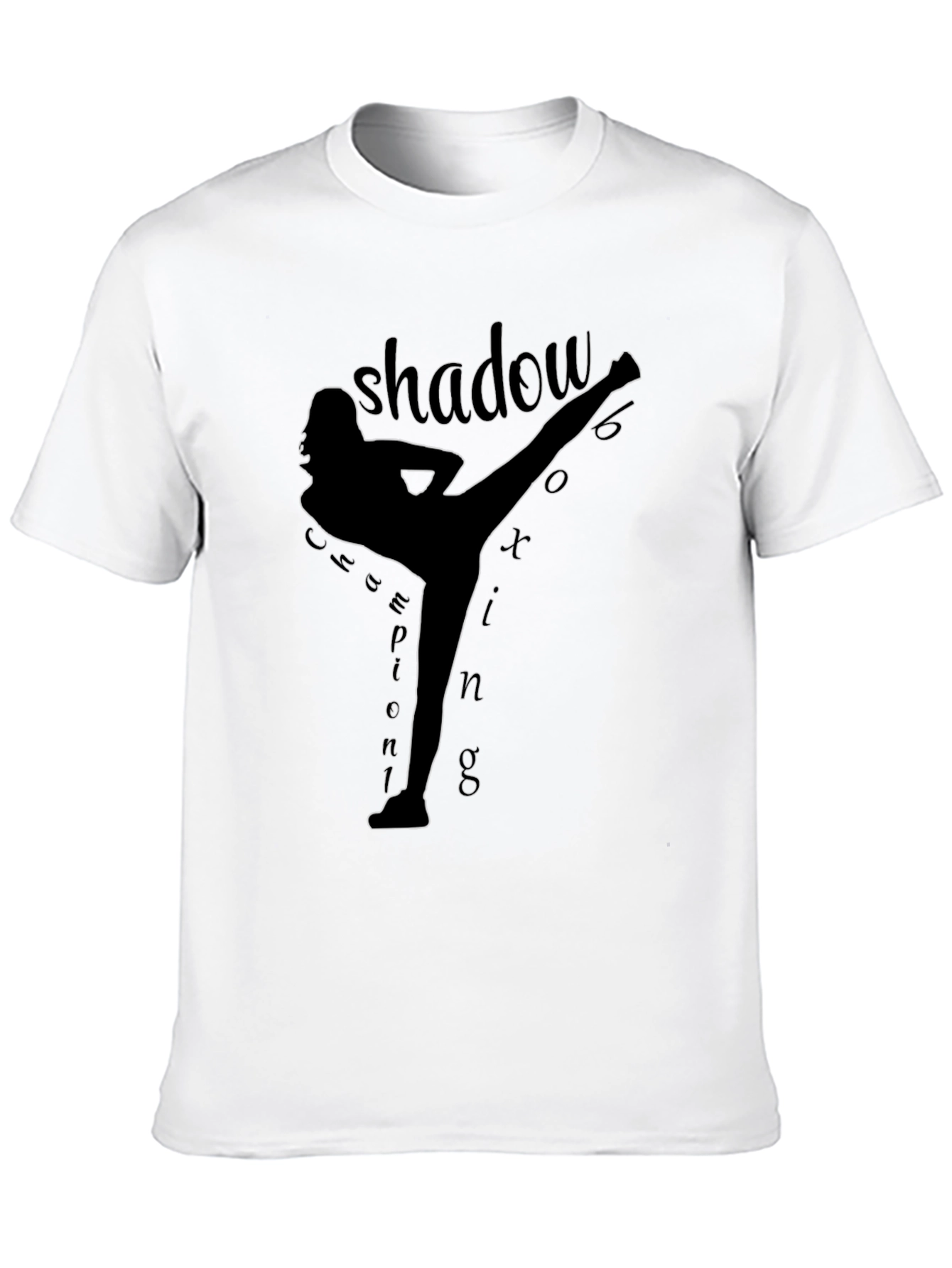 Shadow Boxing Graphic Tee - Martial Arts Silhouette