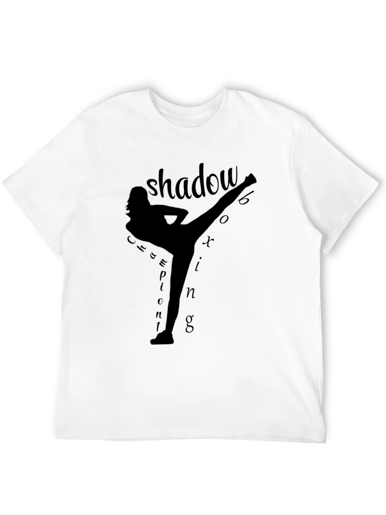 Shadow Boxing Graphic Tee - Martial Arts Silhouette
