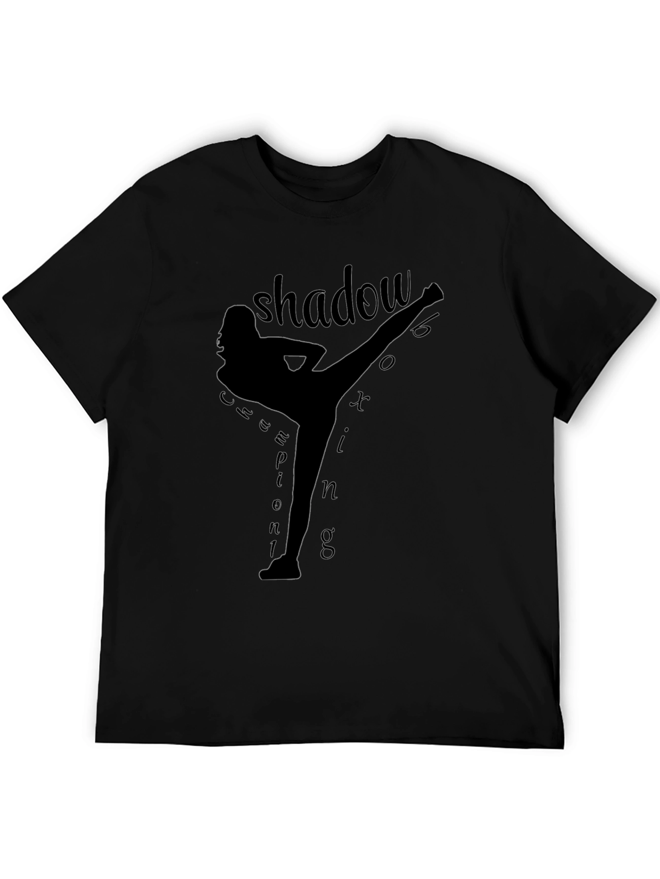 Shadow Boxing Graphic Tee - Martial Arts Silhouette