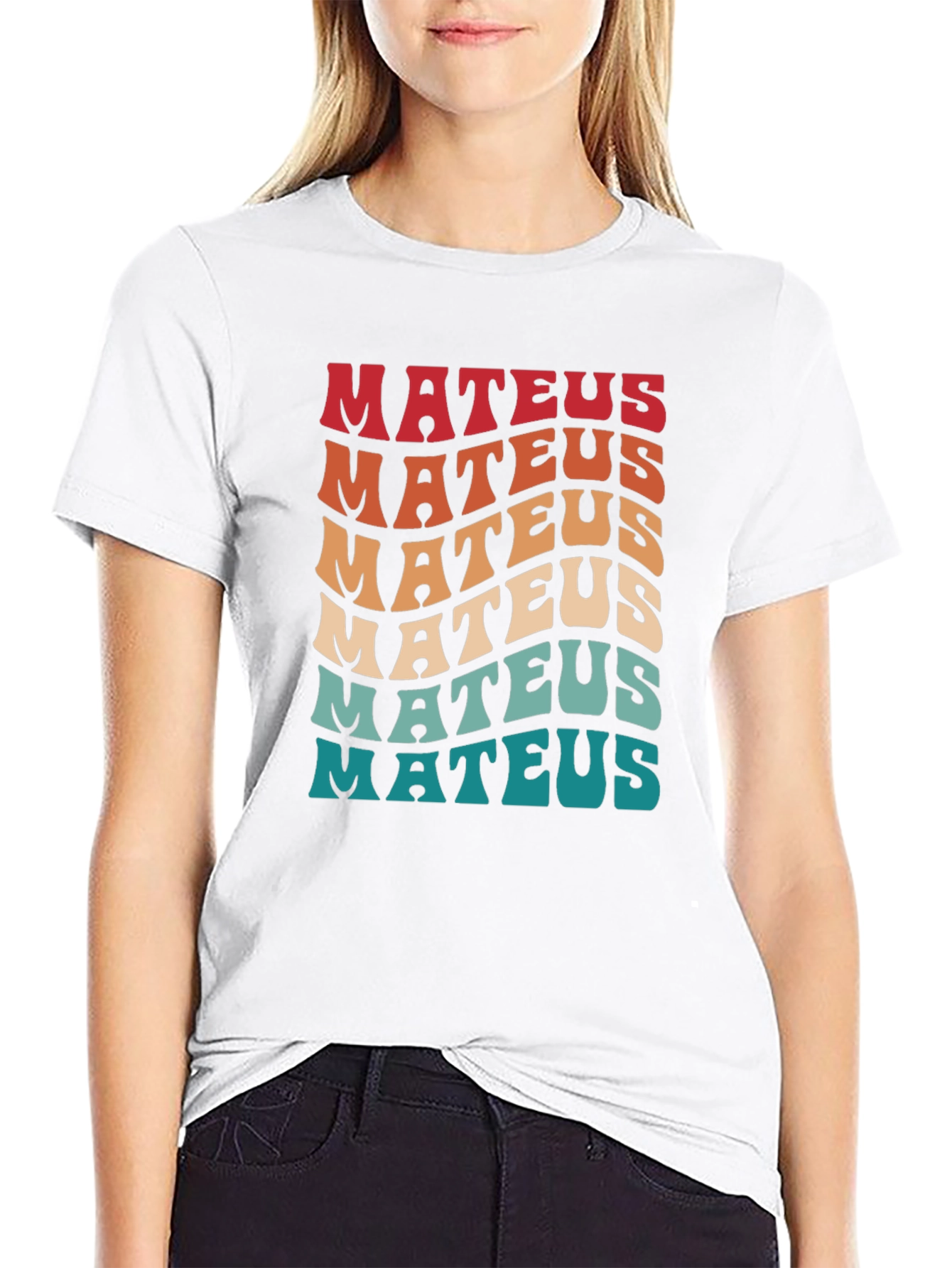 Retro Mateus Wavy Text T-Shirt