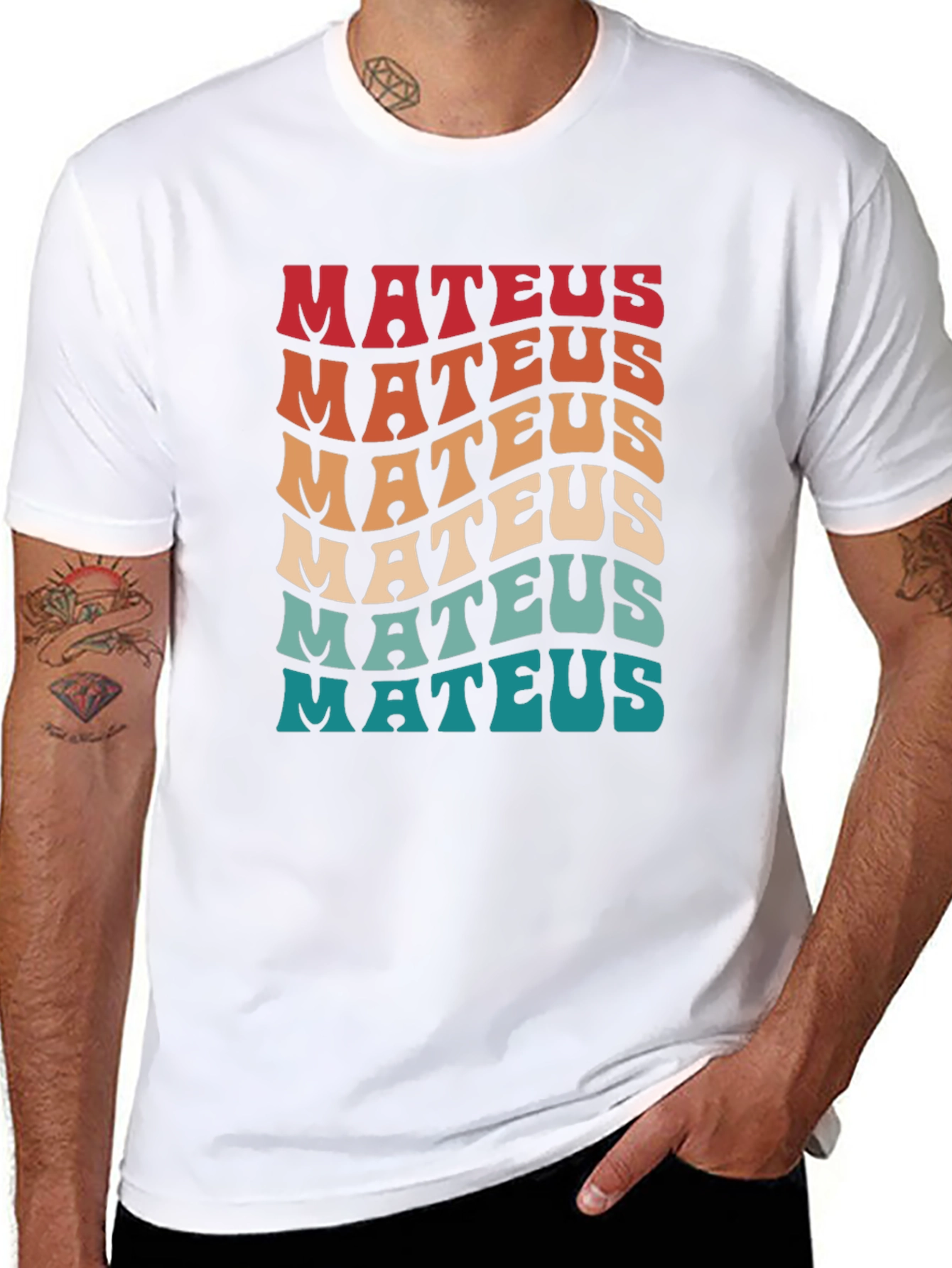 Retro Mateus Wavy Text T-Shirt