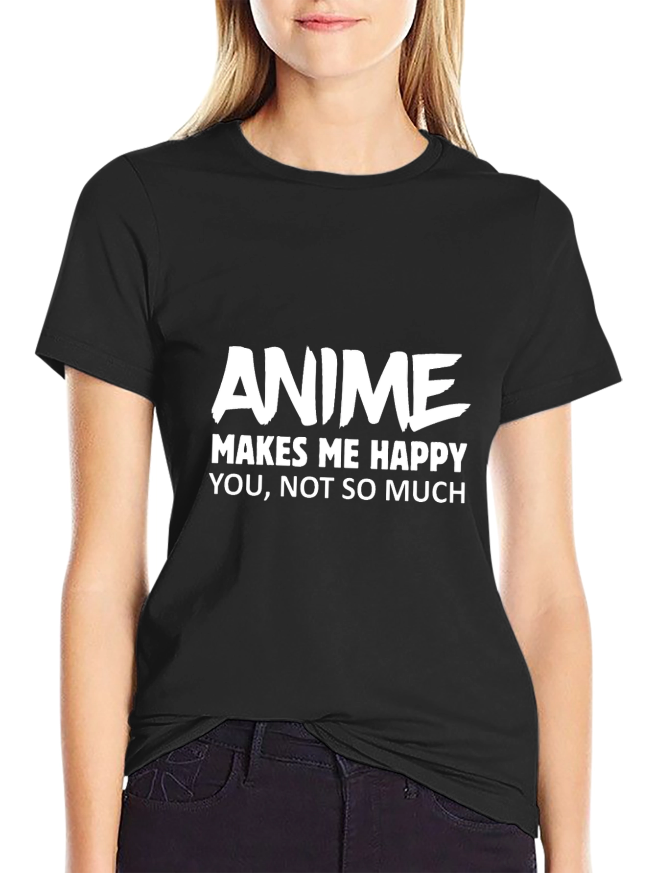Anime Makes Me Happy Graphic T-Shirt