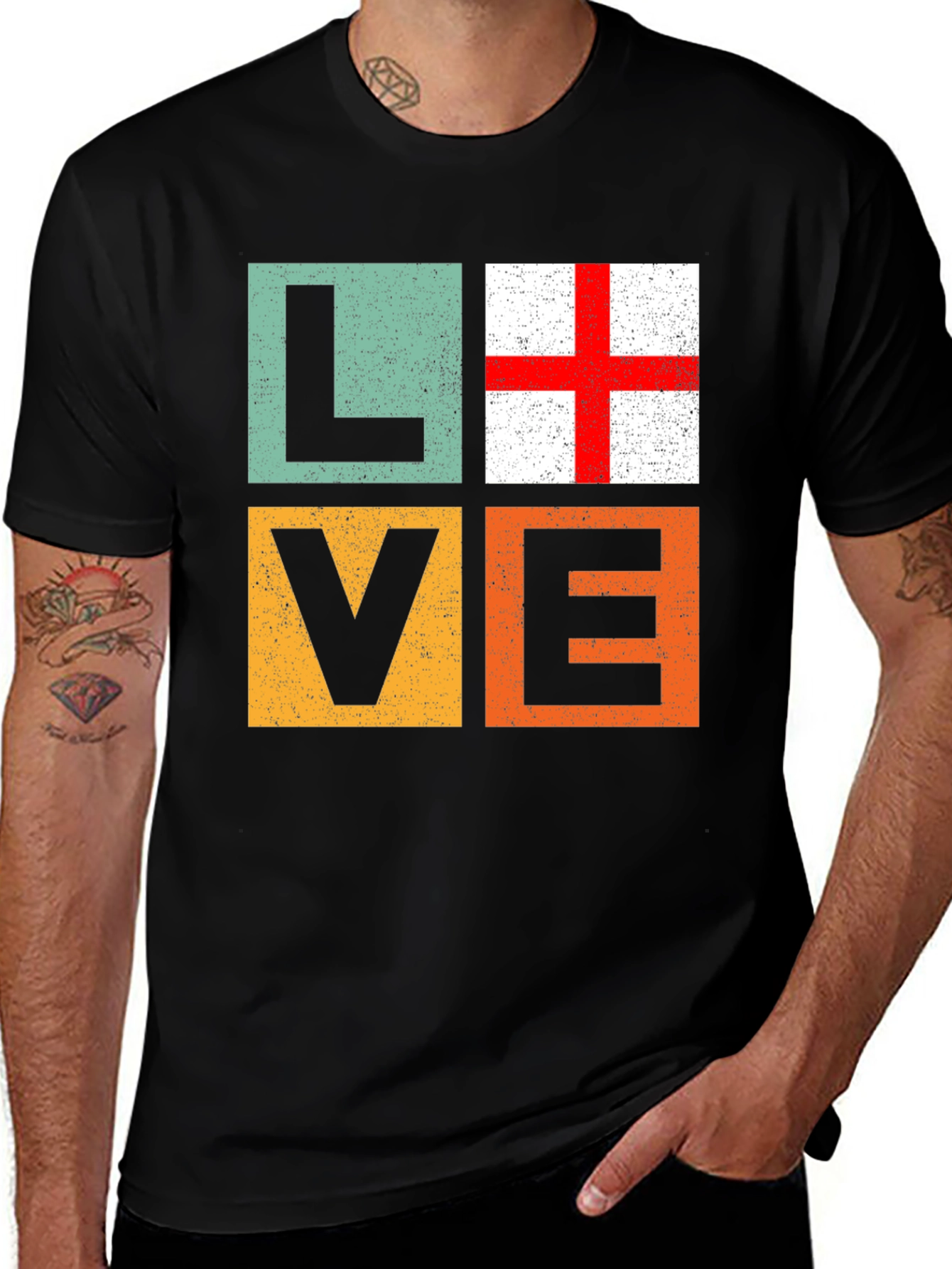 Love England Flag T-Shirt - Graphic Tee