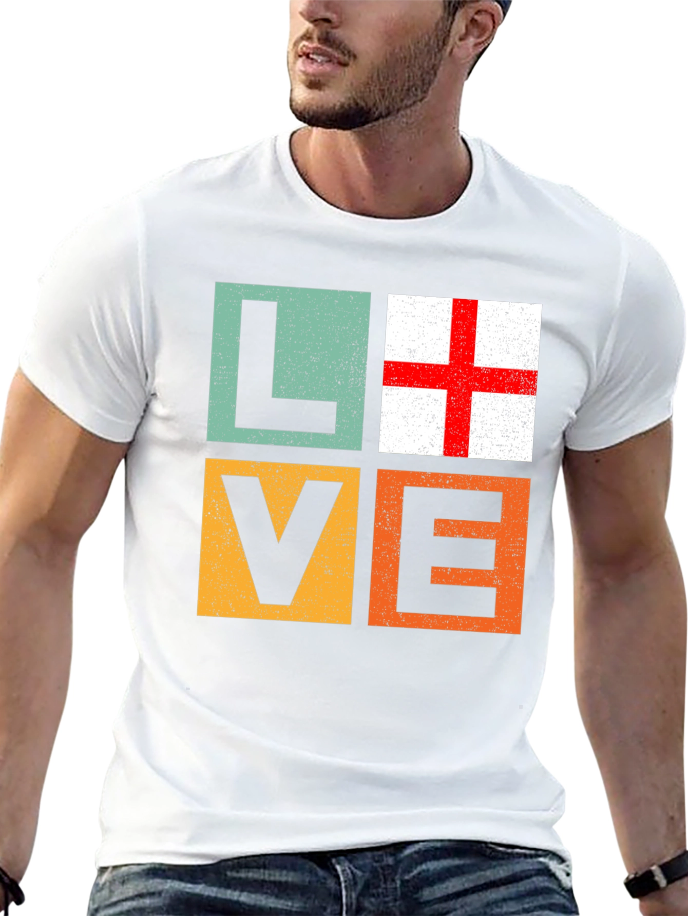 Love England Flag T-Shirt - Graphic Tee