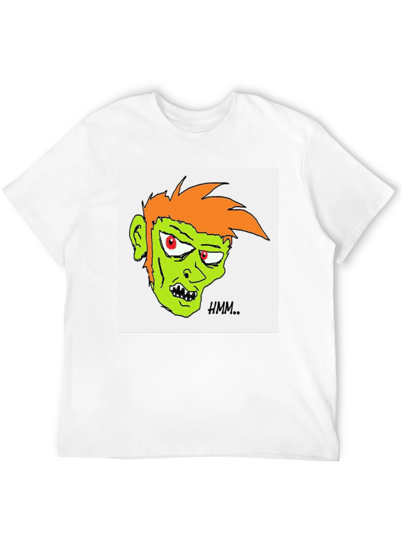 Hmm.. Zombie Head Black T-Shirt