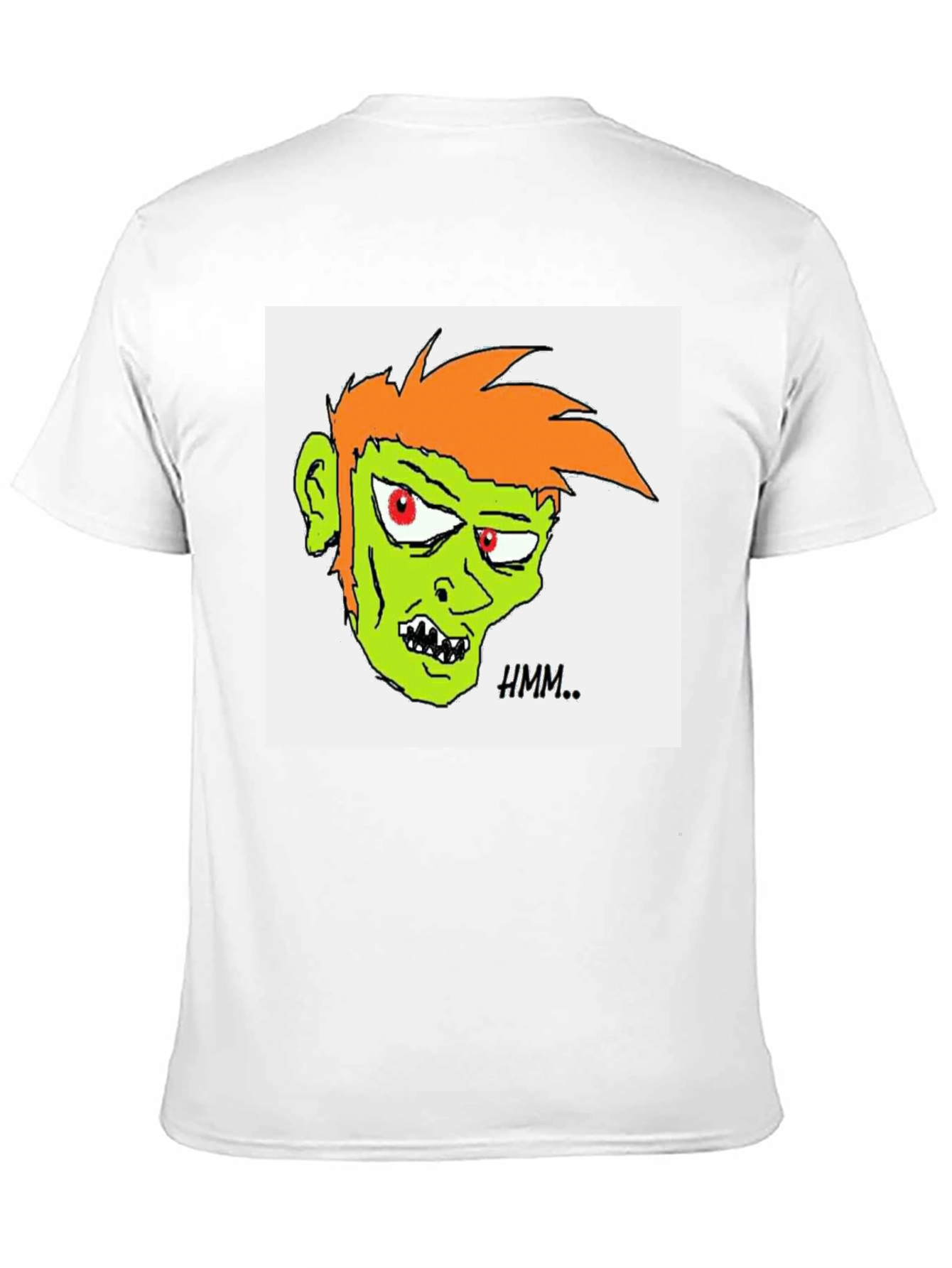 Hmm.. Zombie Head Black T-Shirt