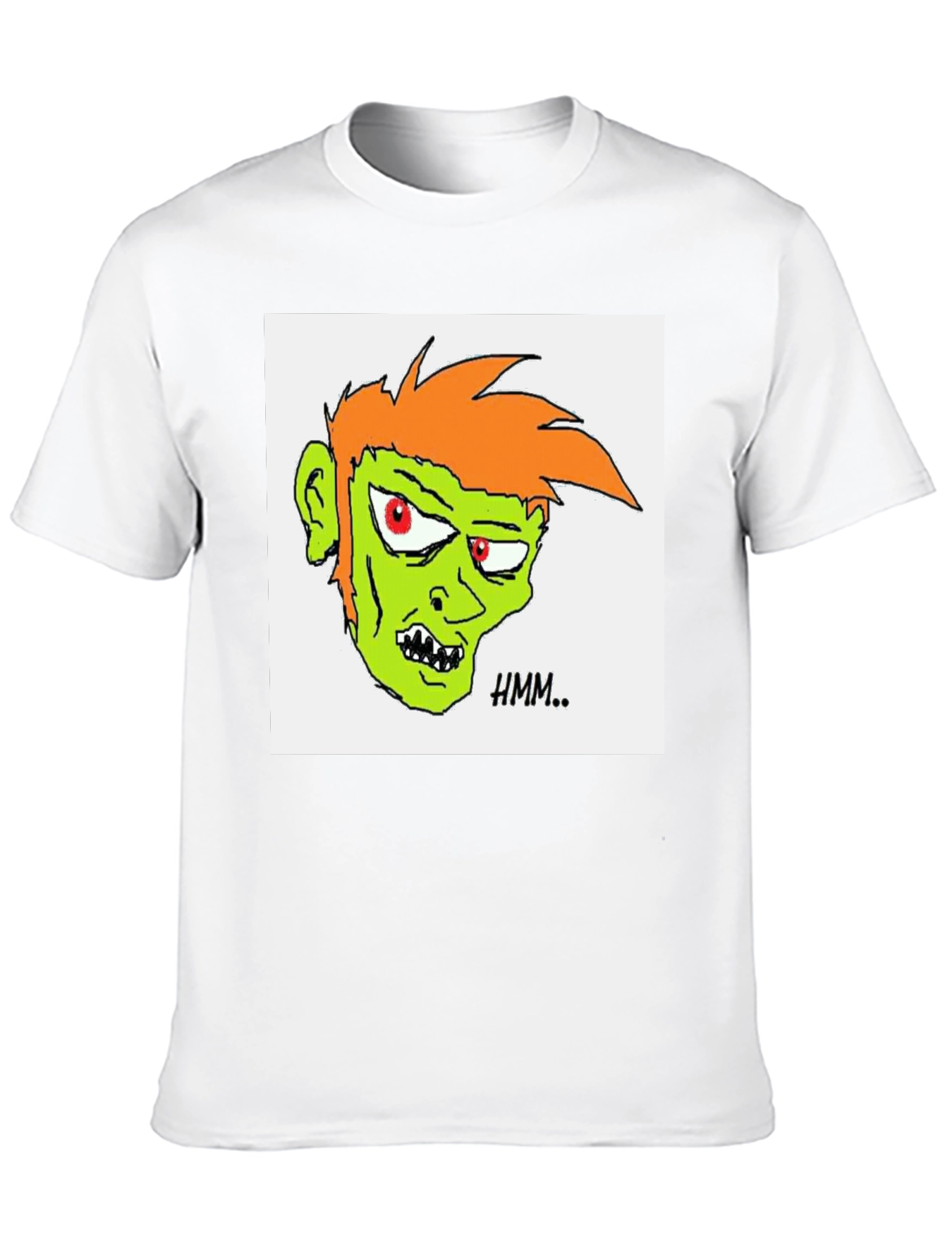 Hmm.. Zombie Head Black T-Shirt