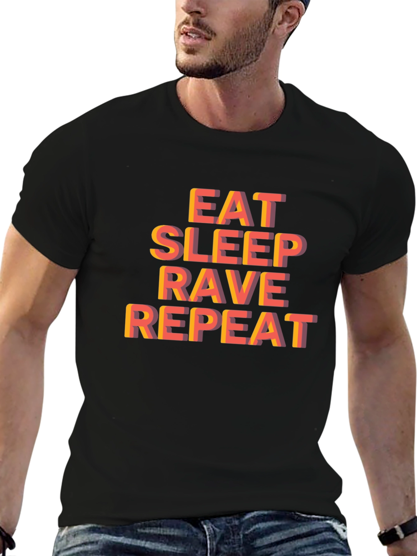 Eat Sleep Rave Repeat Graphic Tee