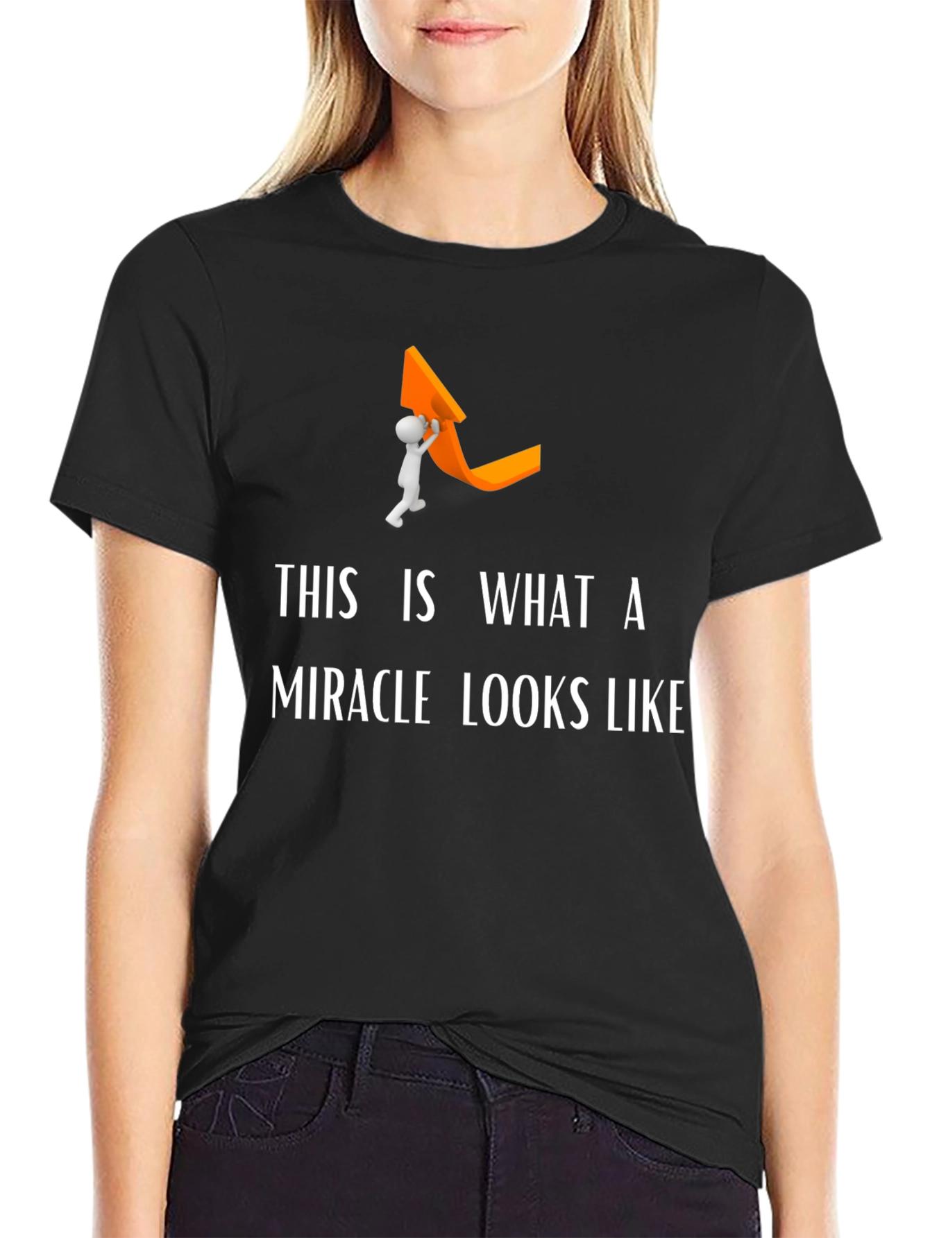 Miracle Graphic Tee - Funny Uplift Arrow T-Shirt