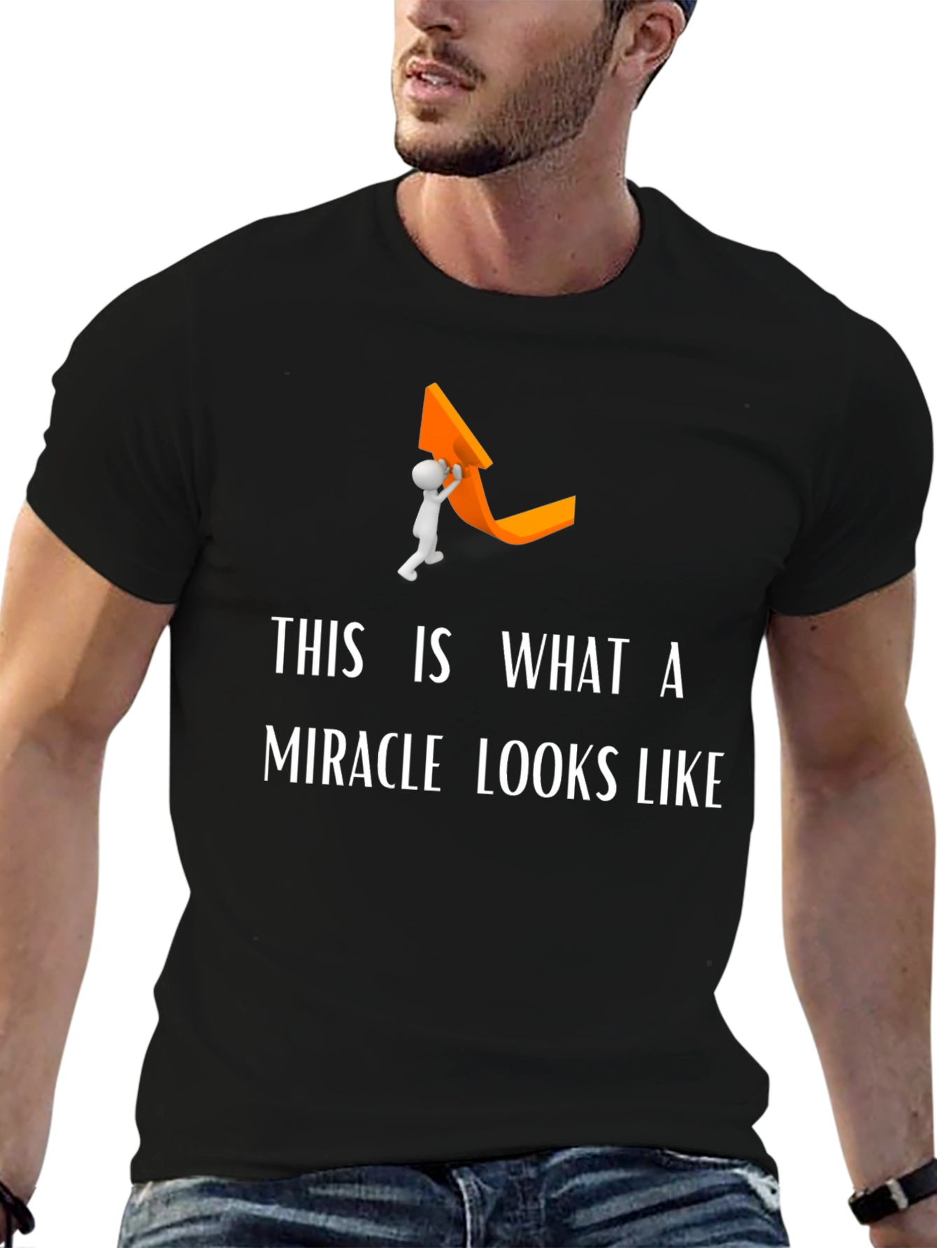 Miracle Graphic Tee - Funny Uplift Arrow T-Shirt