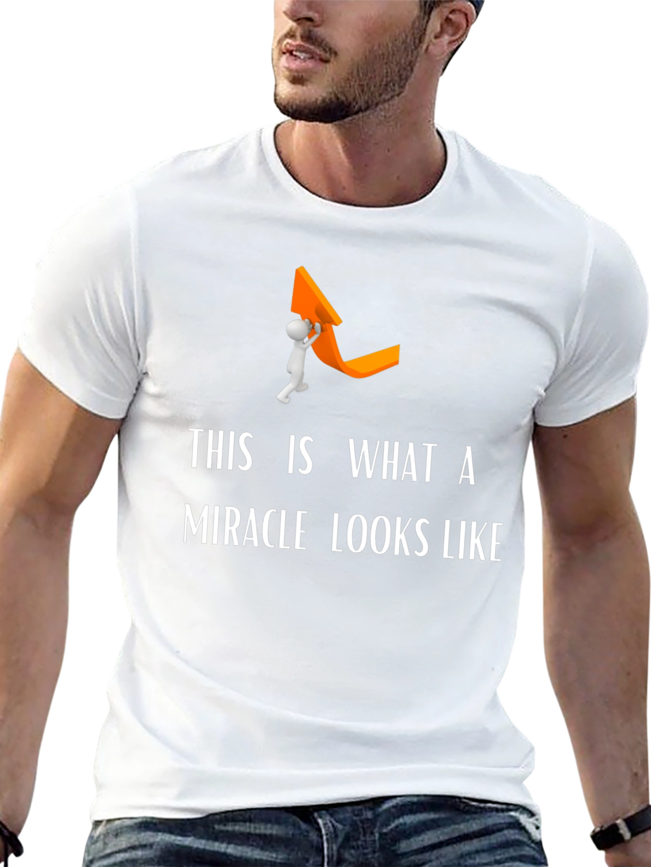 Miracle Graphic Tee - Funny Uplift Arrow T-Shirt