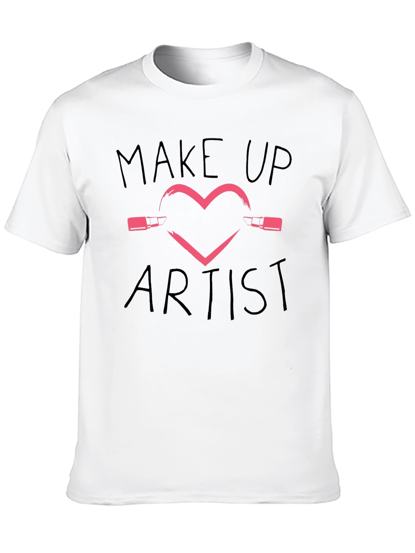 Makeup Artist T-Shirt | Heart Lipstick Design