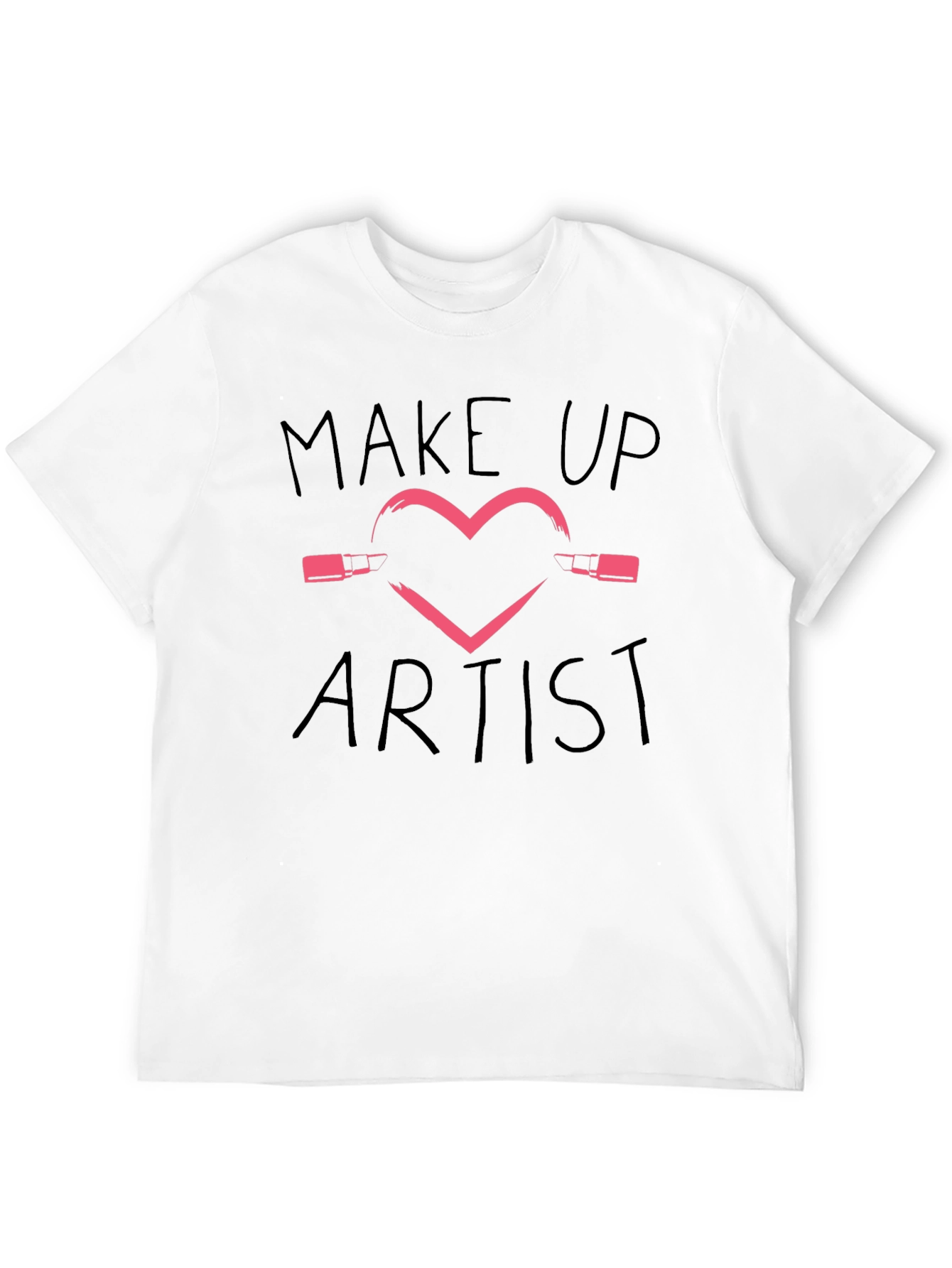 Makeup Artist T-Shirt | Heart Lipstick Design