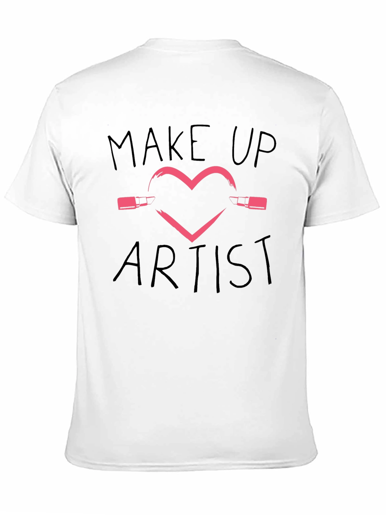 Makeup Artist T-Shirt | Heart Lipstick Design