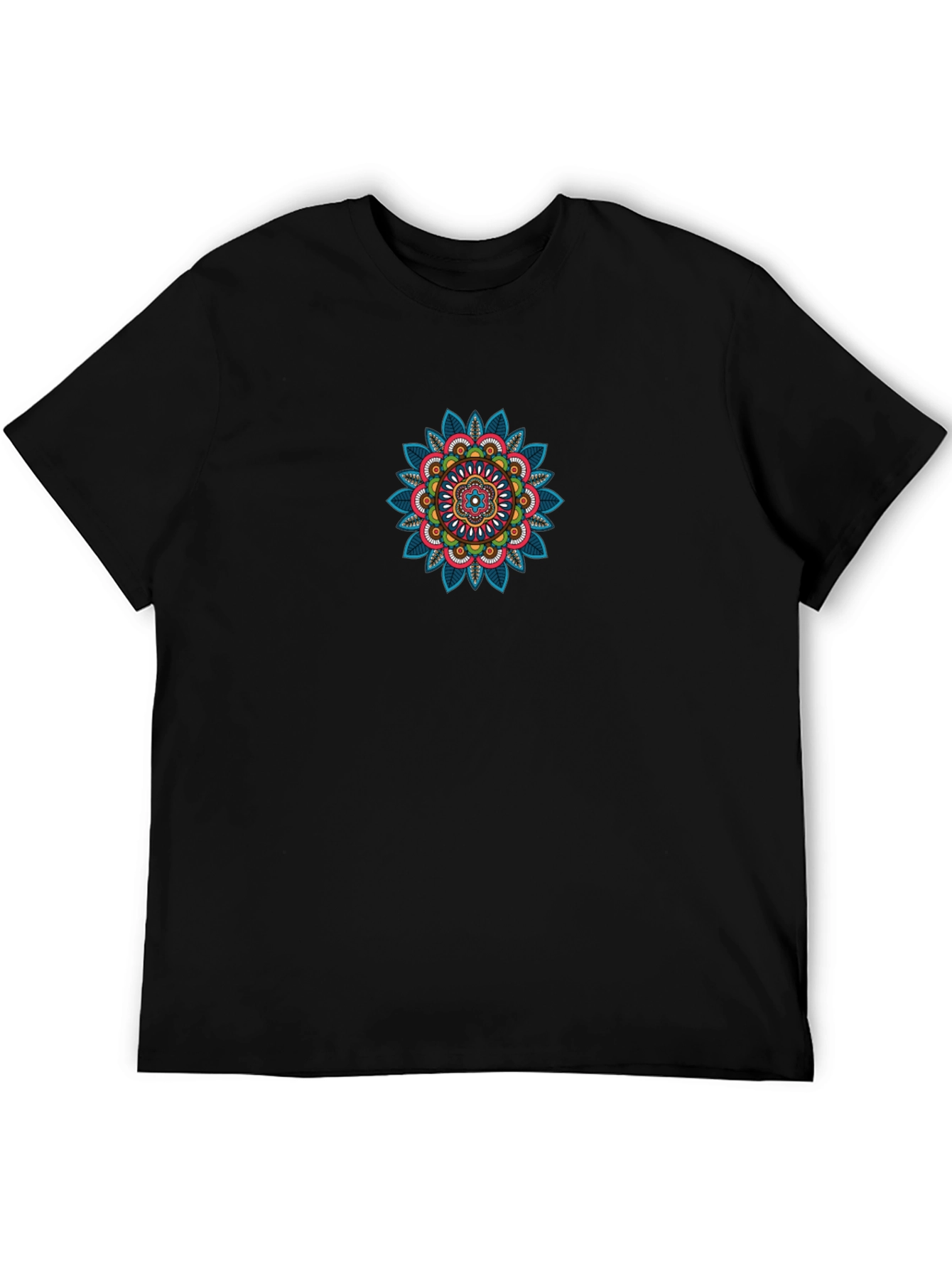 Mandala Print Black T-Shirt - Stylish & Unique
