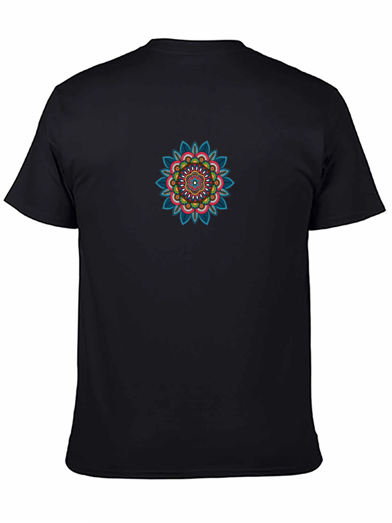 Mandala Print Black T-Shirt - Stylish & Unique