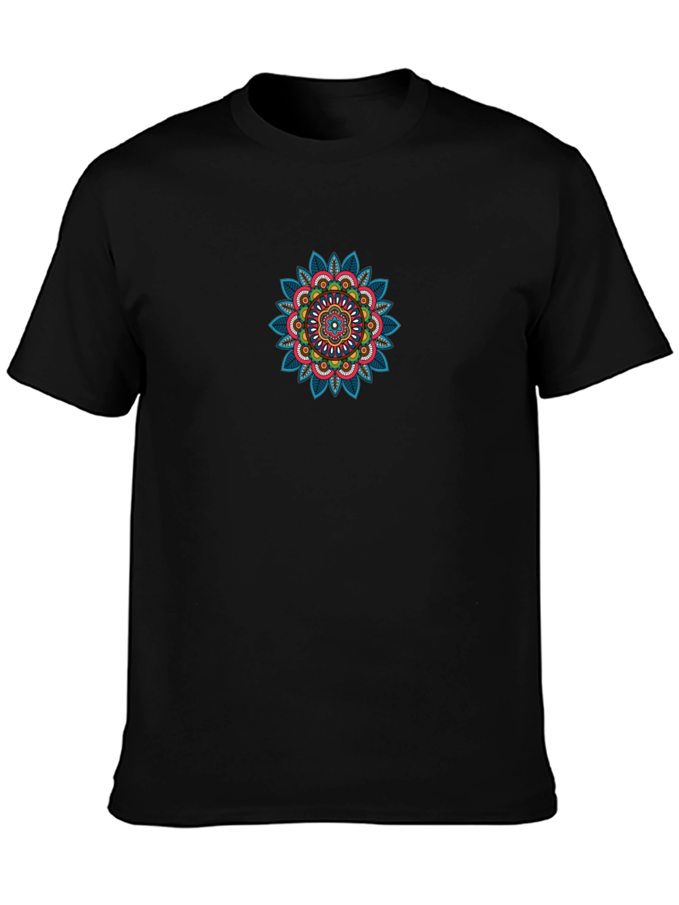 Mandala Print Black T-Shirt - Stylish & Unique