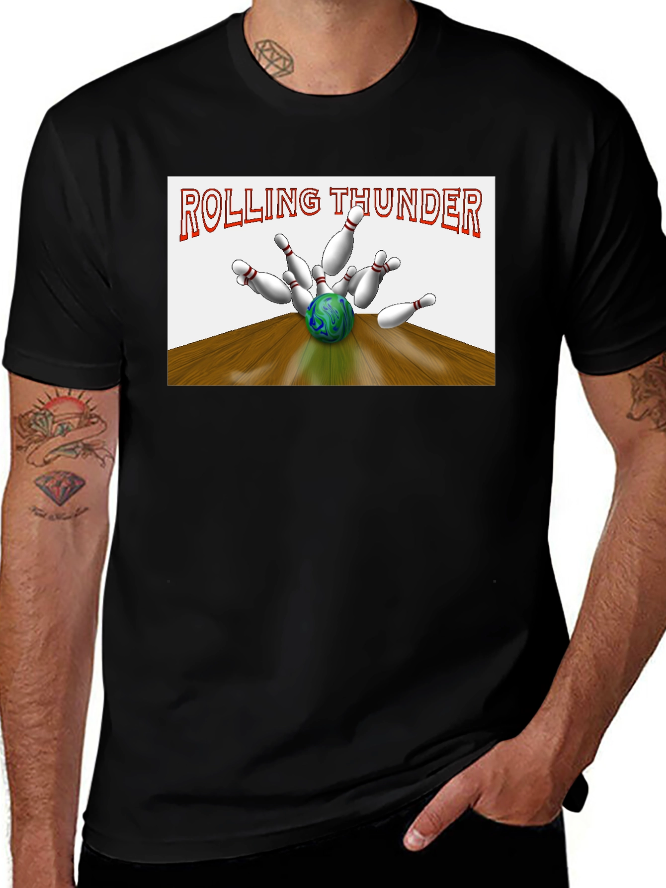 Rolling Thunder Bowling Strike Graphic Tee