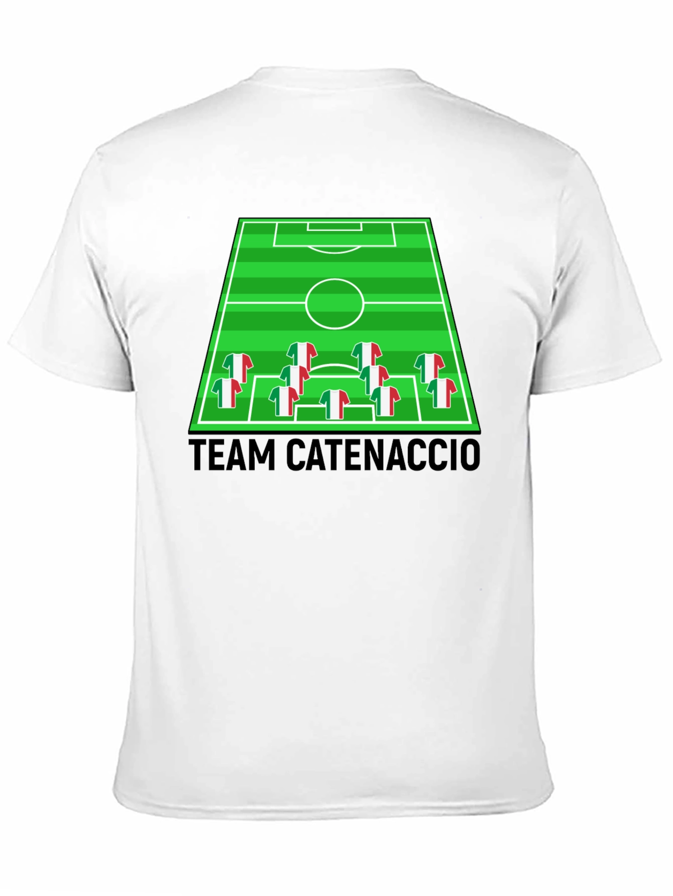 Team Catenaccio Soccer Strategy Black T-Shirt