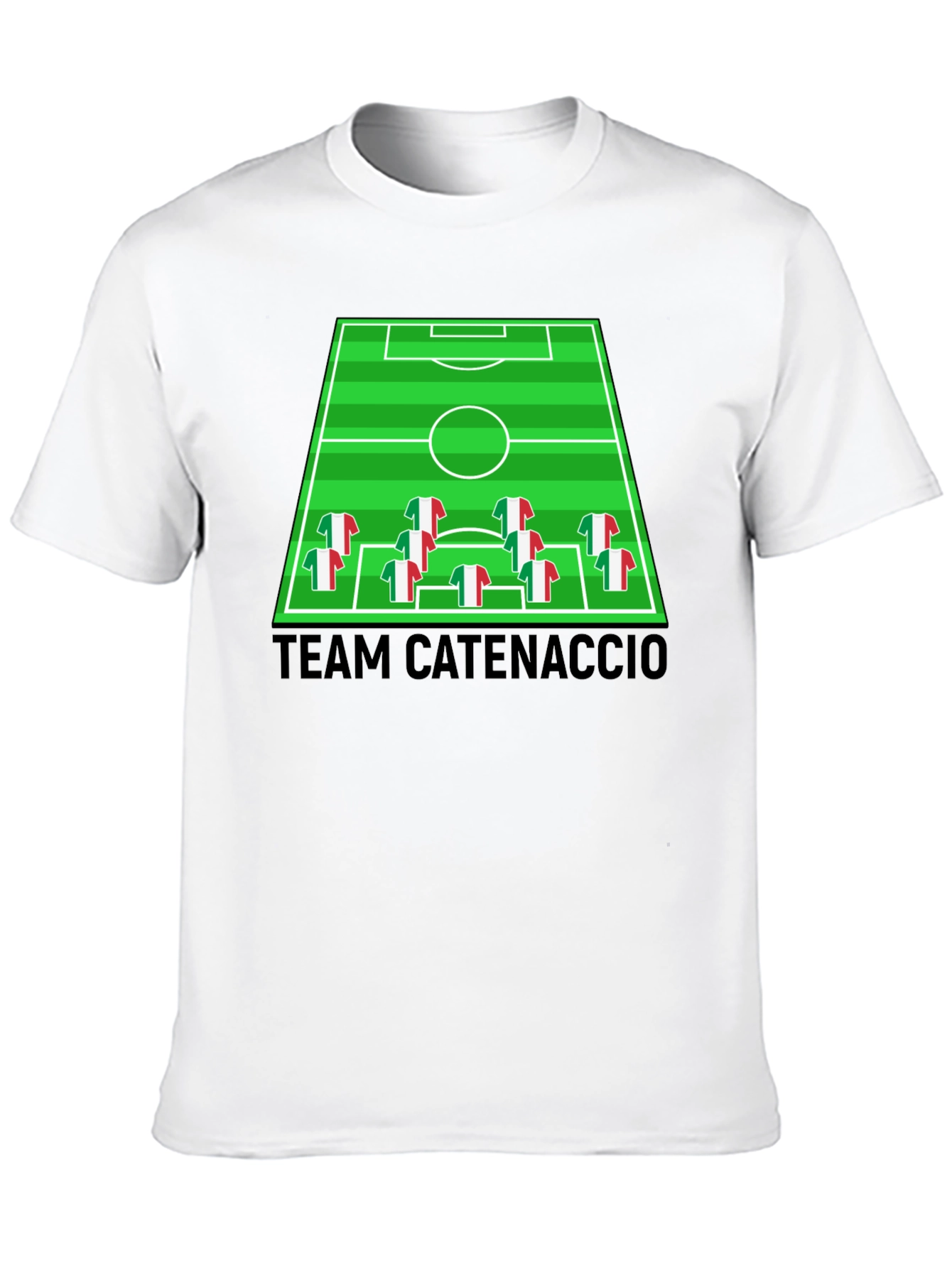 Team Catenaccio Soccer Strategy Black T-Shirt