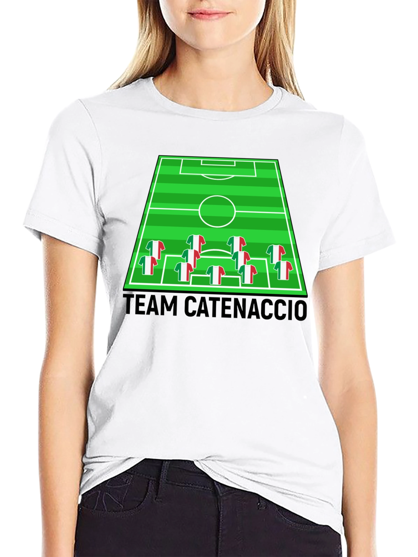Team Catenaccio Soccer Strategy Black T-Shirt
