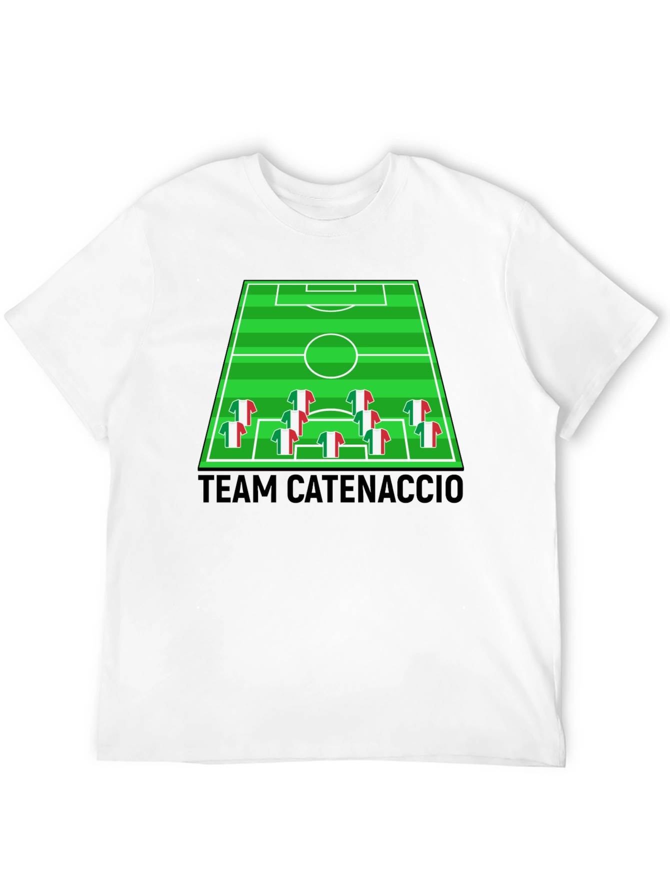 Team Catenaccio Soccer Strategy Black T-Shirt