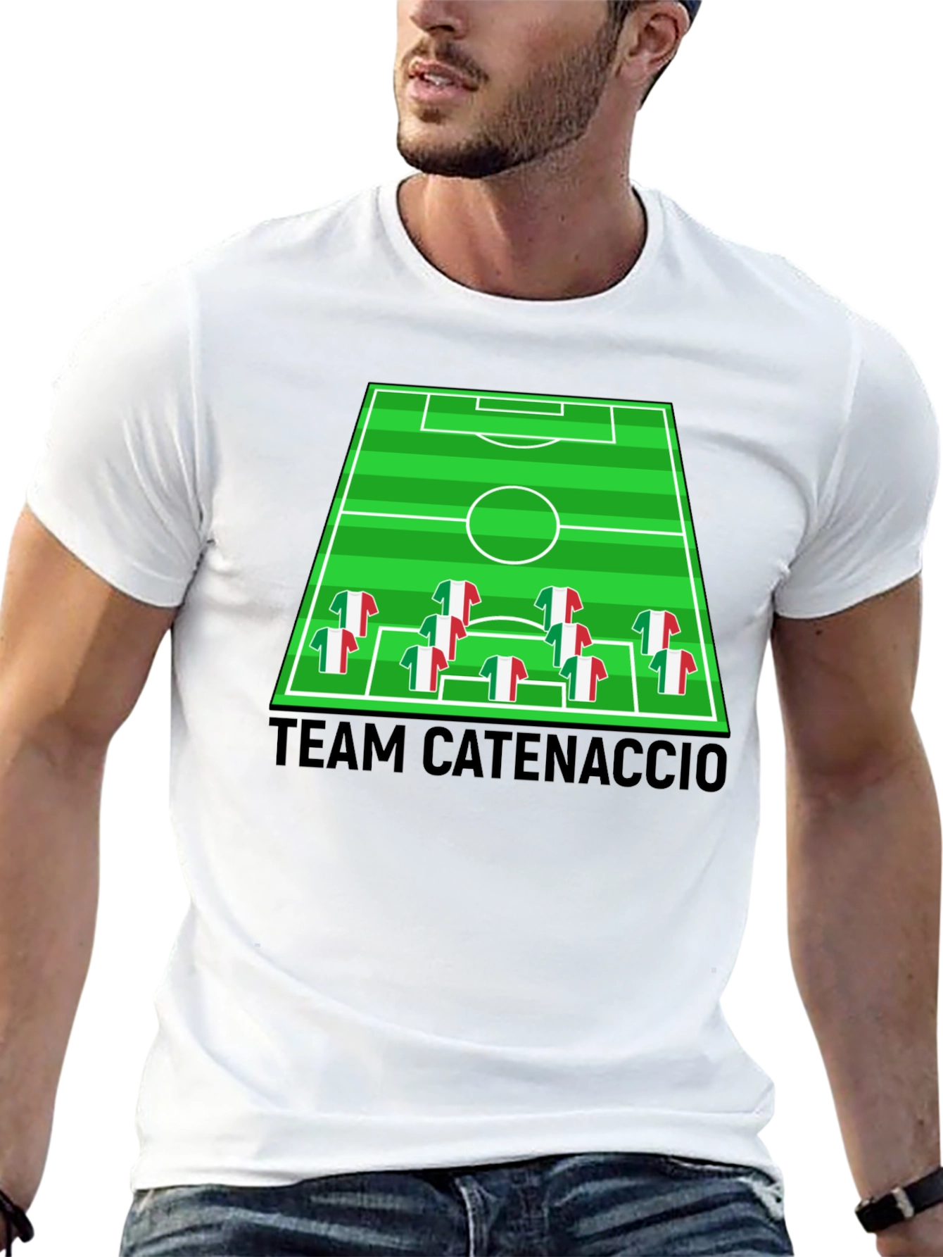 Team Catenaccio Soccer Strategy Black T-Shirt