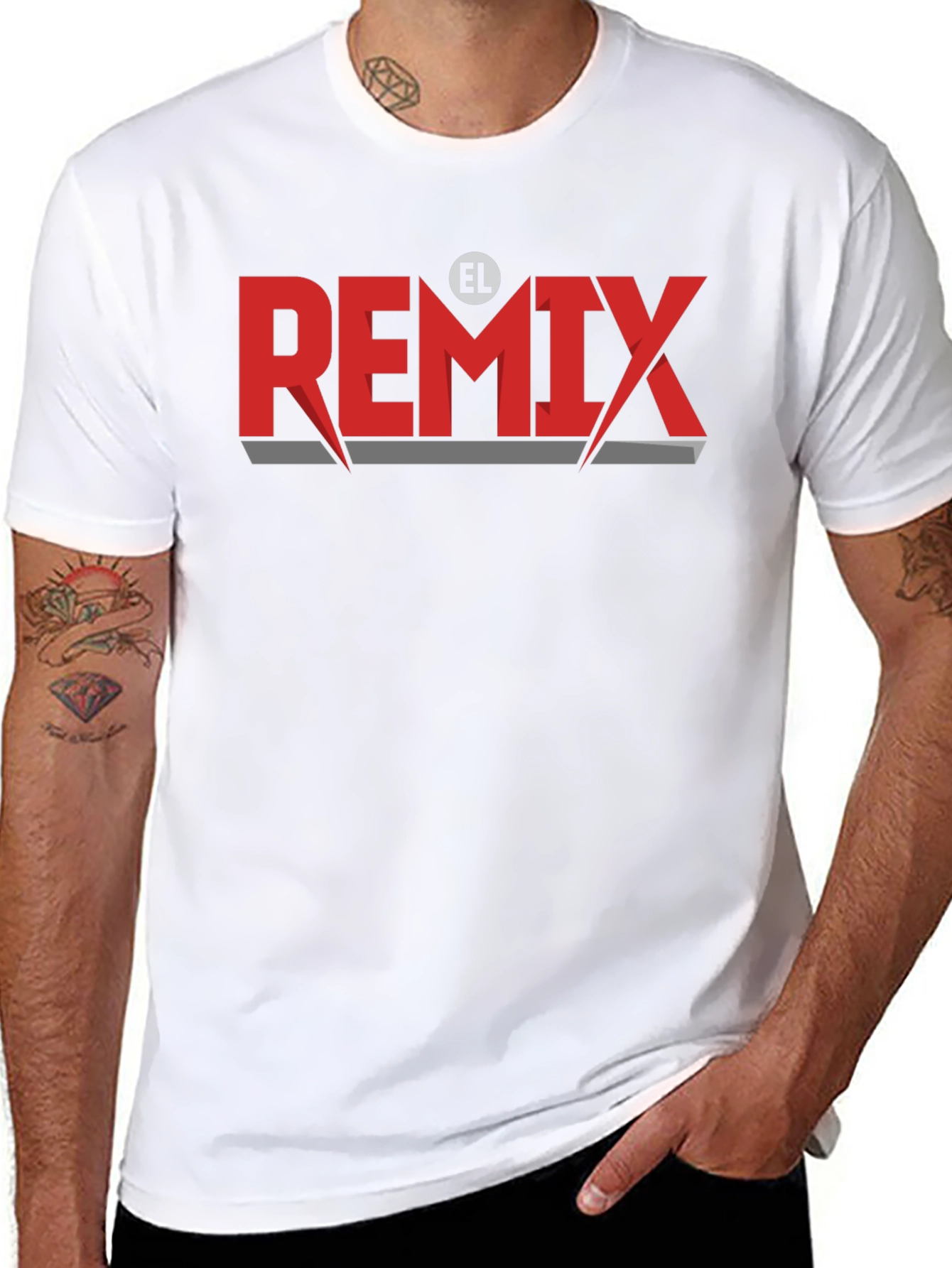 EL Remix Graphic T-Shirt - Stylish Crew Neck Tee
