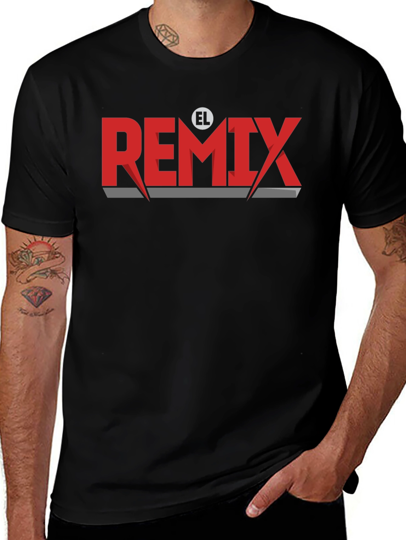 EL Remix Graphic T-Shirt - Stylish Crew Neck Tee
