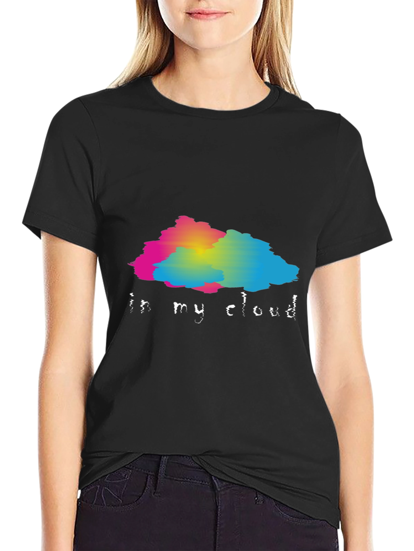 In My Cloud Graphic Black T-Shirt